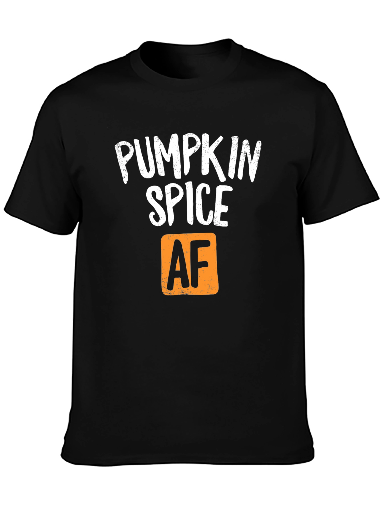 Black Pumpkin Spice AF T-Shirt - Fall Season Apparel view 3