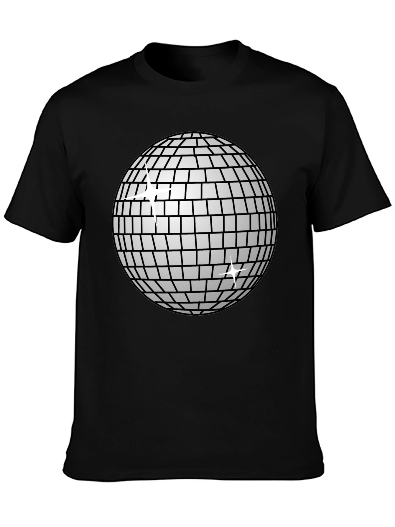 Black Disco Ball T-Shirt - Groovy Party Style! view 3