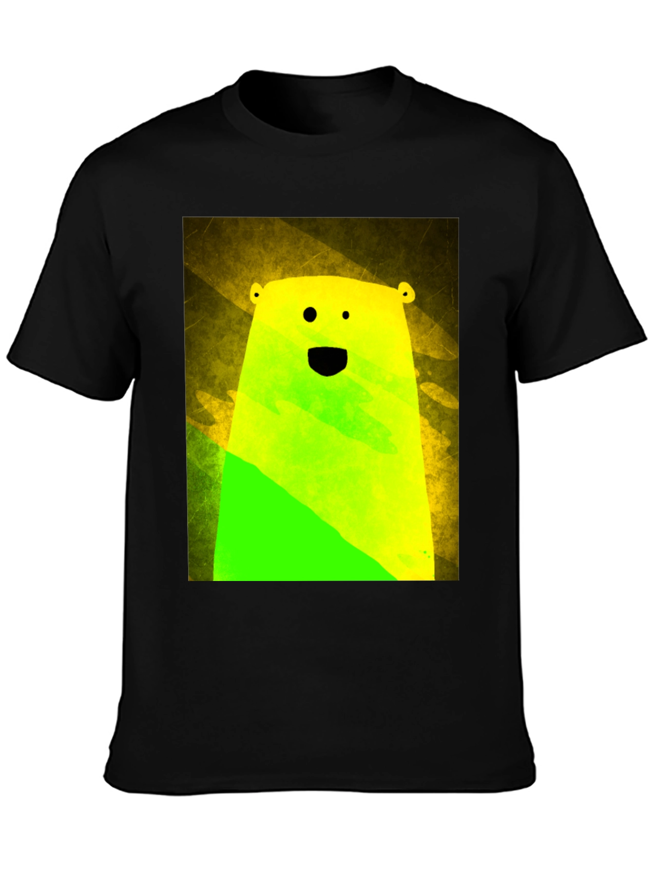 Black Vibrant Bear Graphic Tee - Unique Streetwear Style view 3