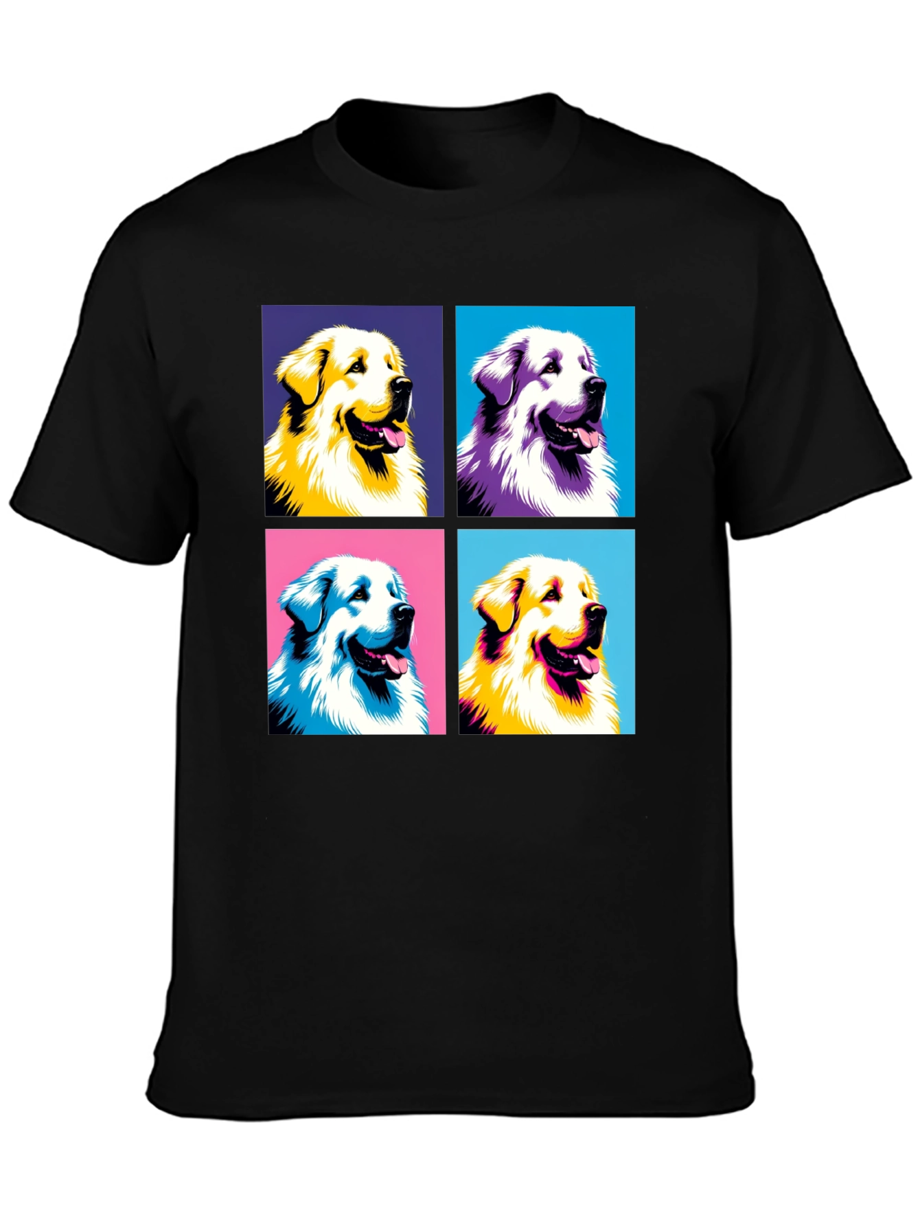 Black Dog Pop Art T-Shirt - Unique Graphic Tee view 3