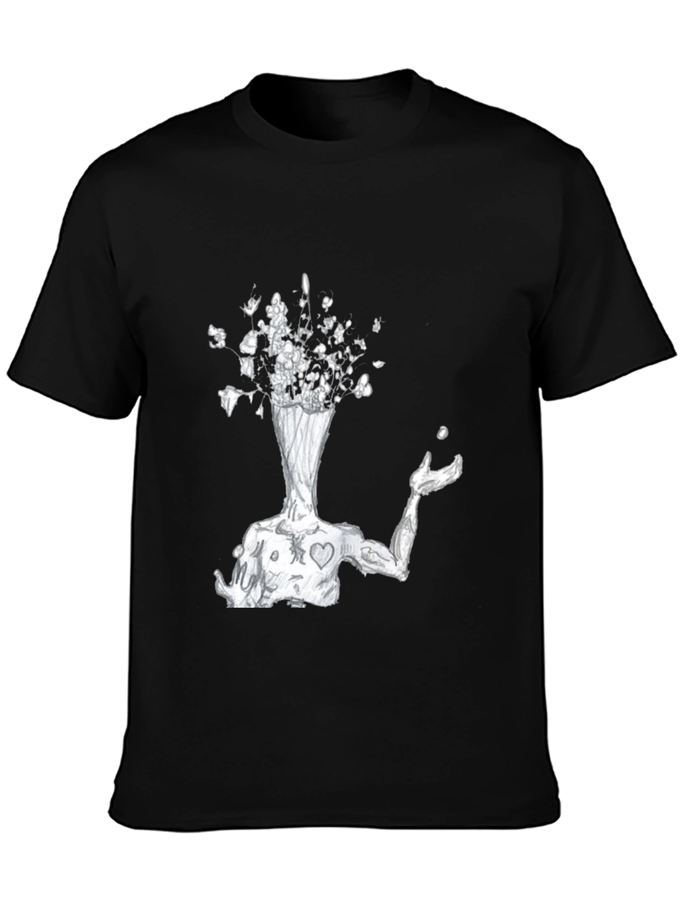 Black Abstract Mind T-Shirt view 3