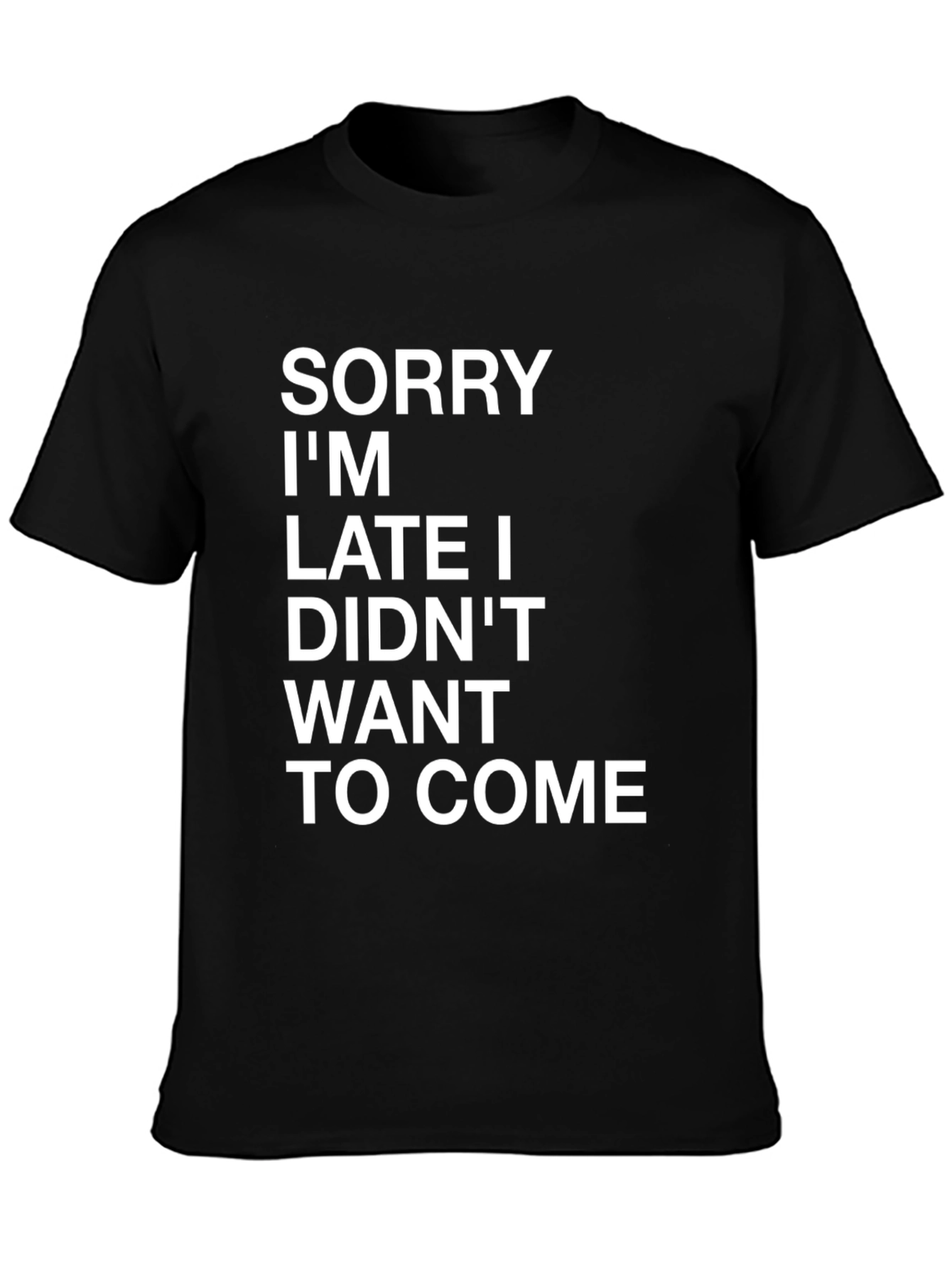Black Sorry I'm Late Graphic Tee view 3