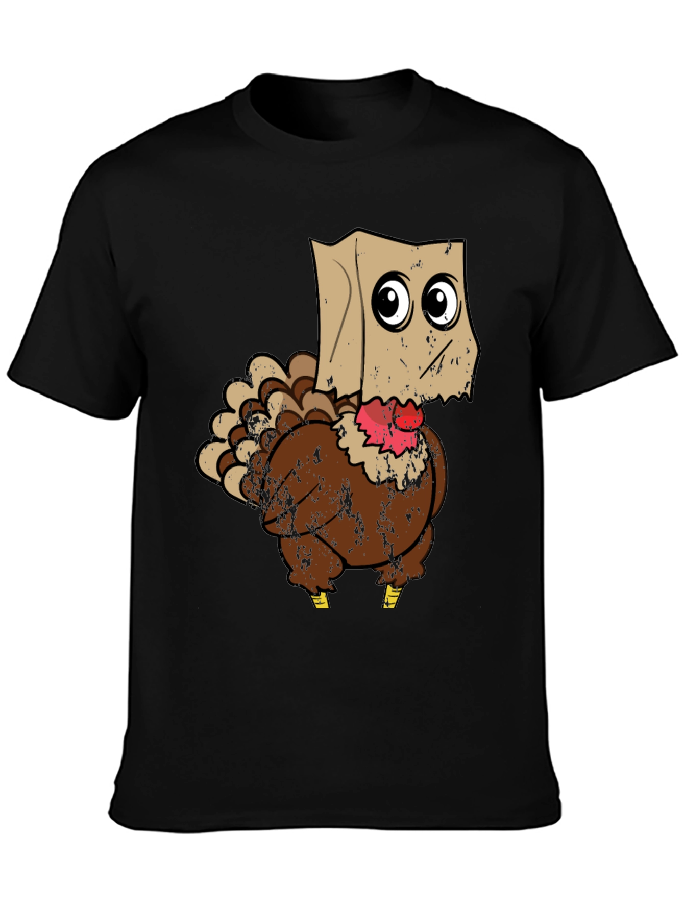 Black Turkey with Paper Bag T-Shirt view 3
