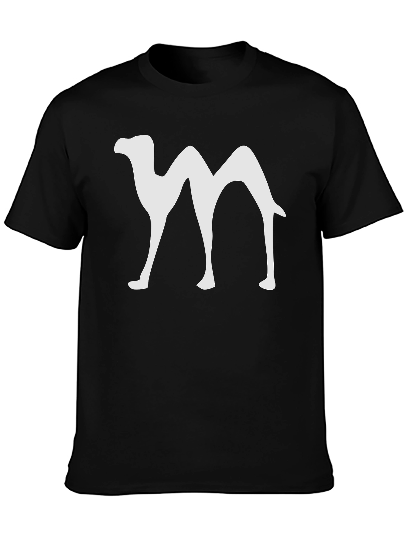 Black Camel Silhouette Graphic T-Shirt - Black Cotton Blend view 3