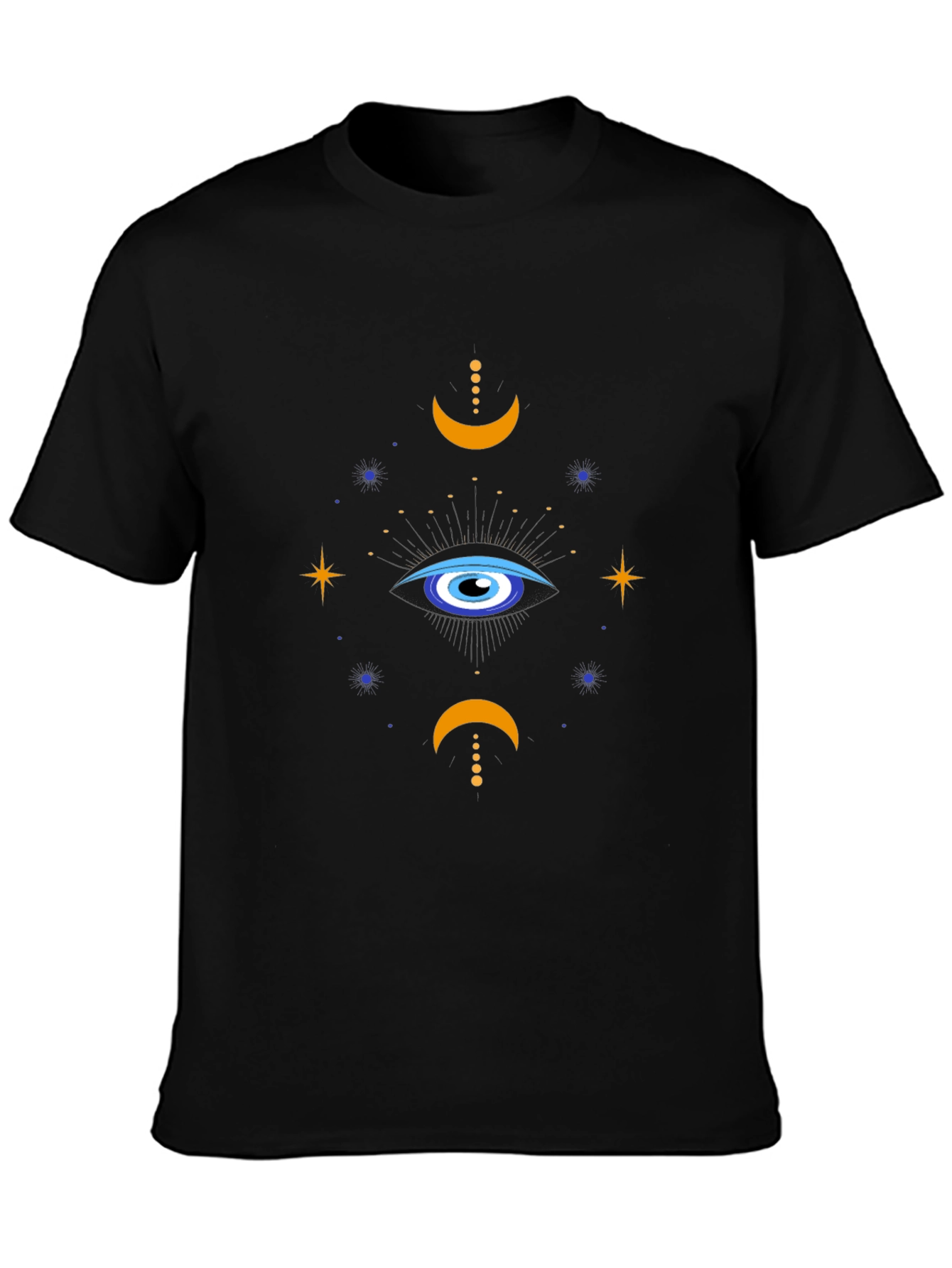 Black Mystic Eye Graphic T-Shirt - Unisex Comfort view 3