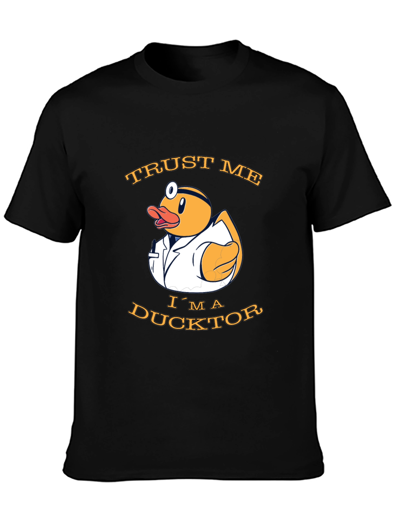 Black Trust Me I'm A Ducktor T-Shirt view 3