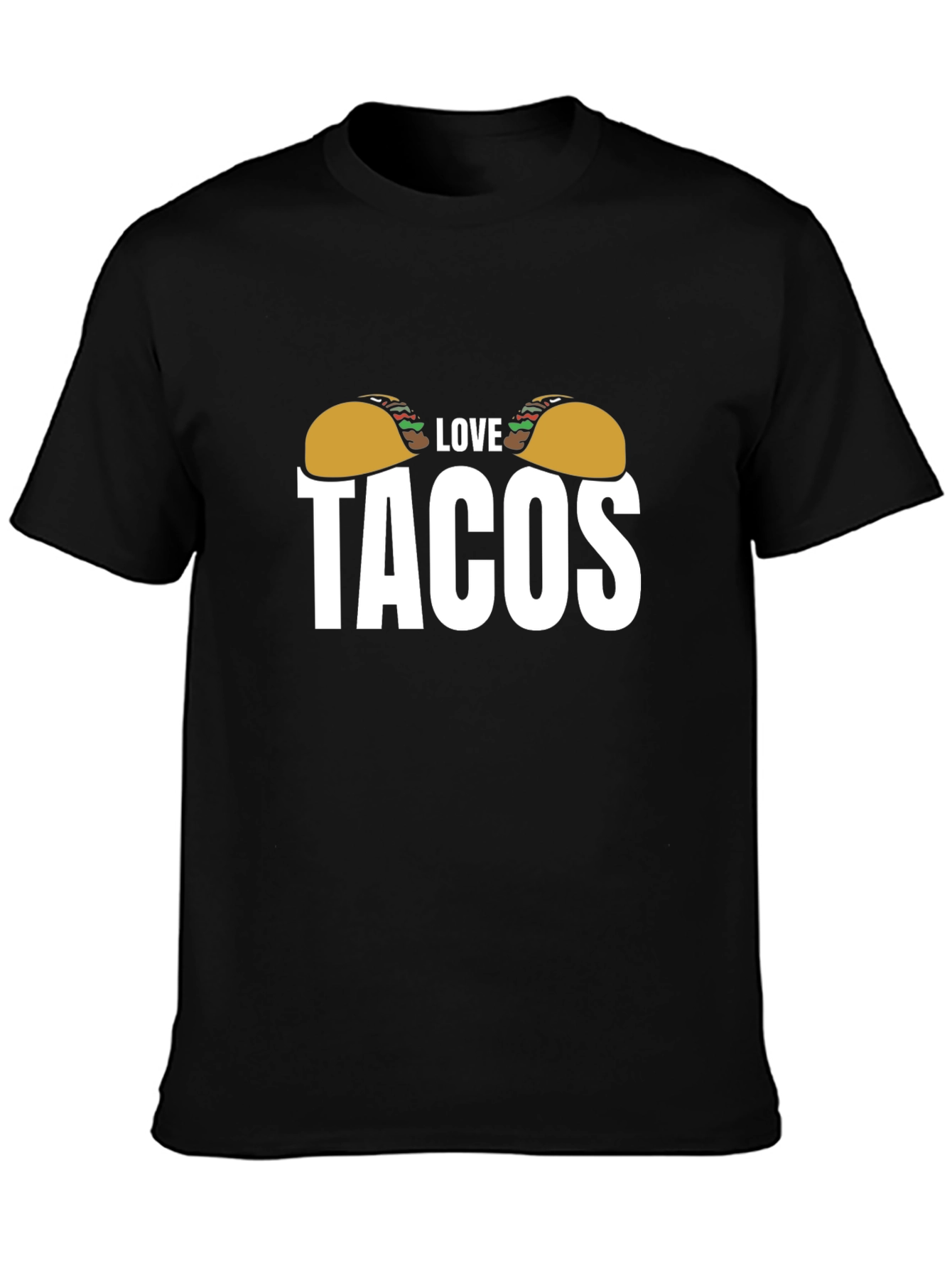 Black Love Tacos Graphic Tee - Black Cotton Blend view 3