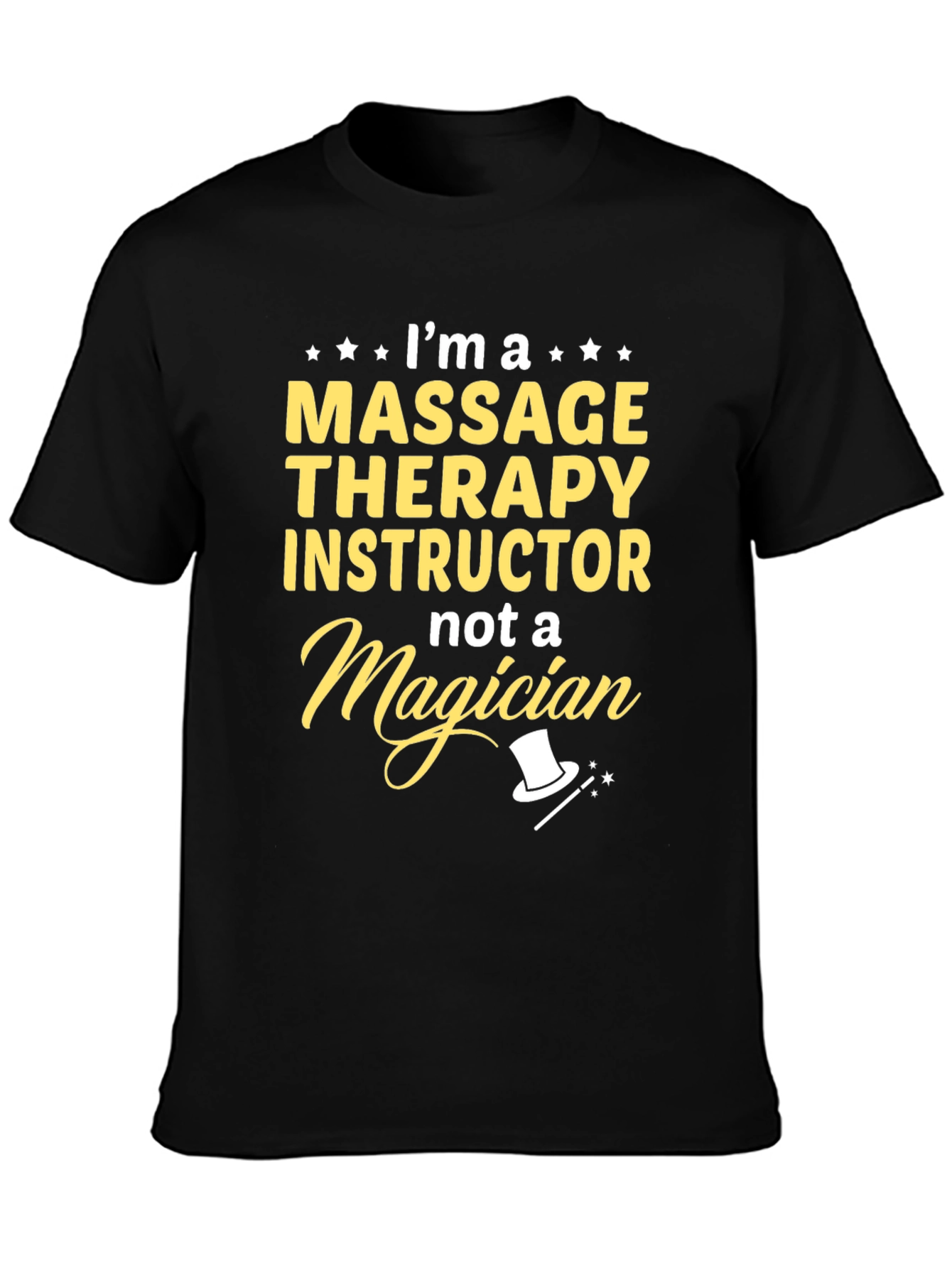 Black Massage Therapist Instructor Graphic Tee view 3