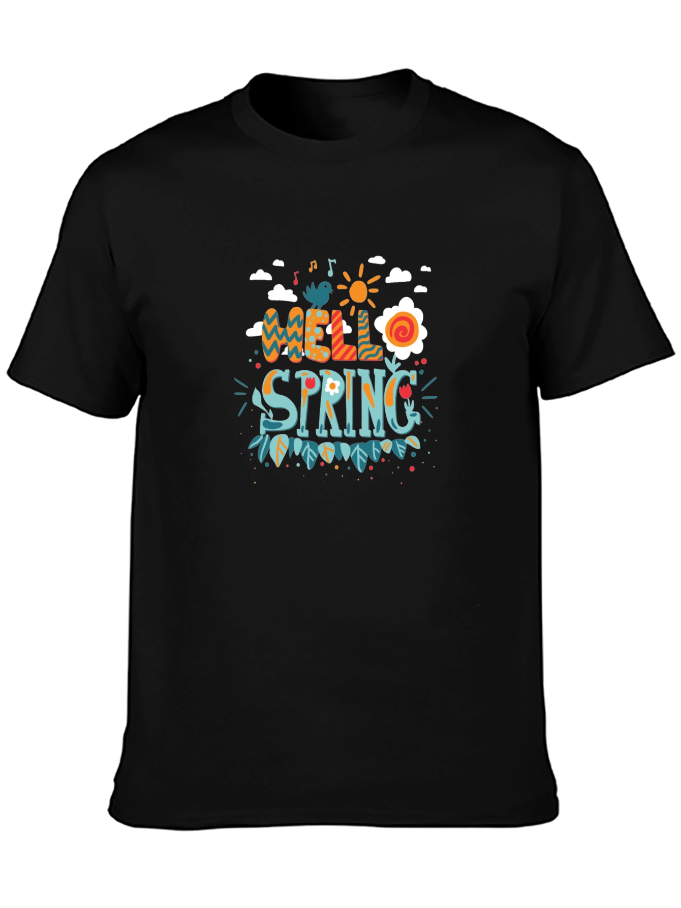 Hello Spring Graphic Tee - Black - 3