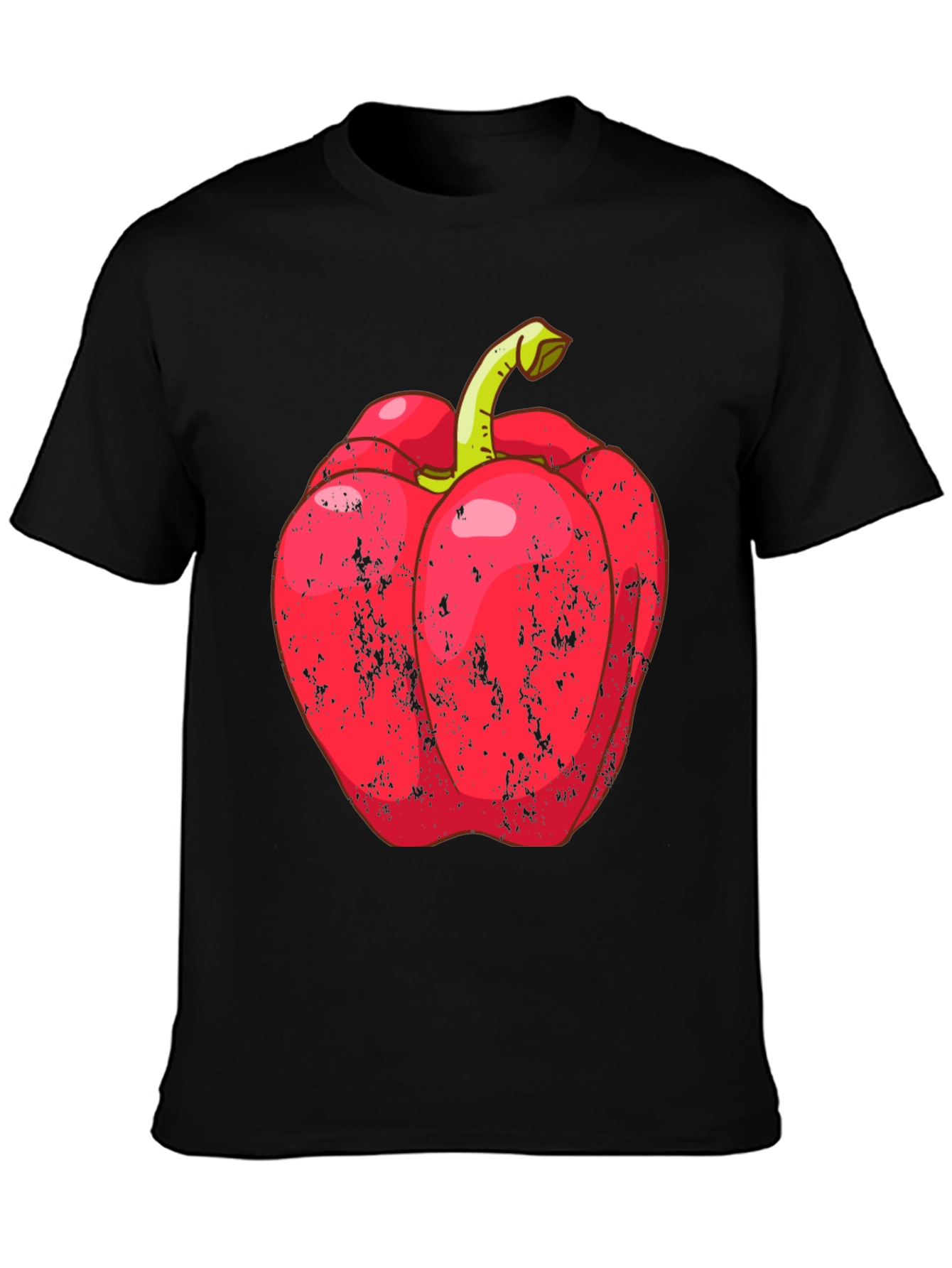 Black Red Pepper Graphic Tee - Unique Foodie Fashion view 3