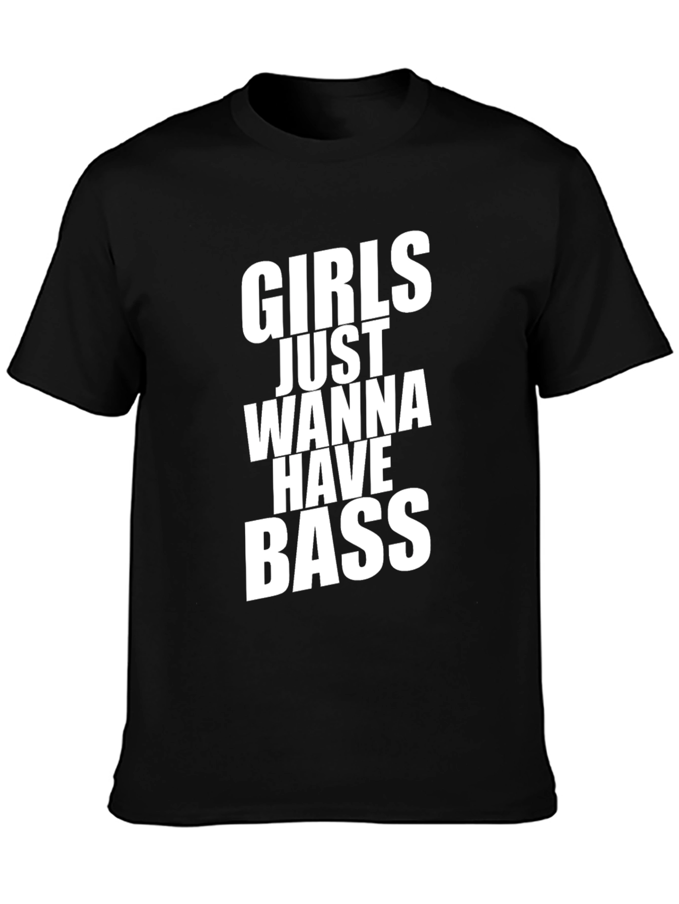 Black Girls Just Wanna Have Bass Funny T-Shirt view 3