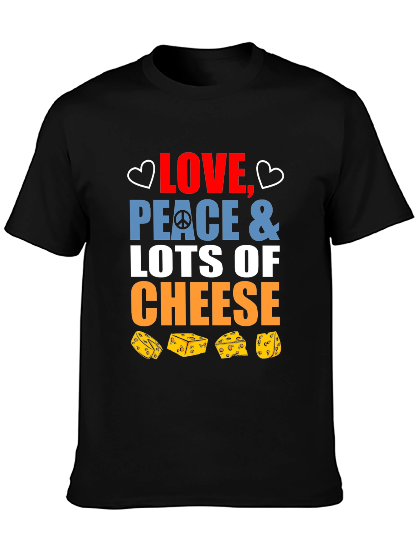 Love Peace and Cheese Graphic T-Shirt - 3