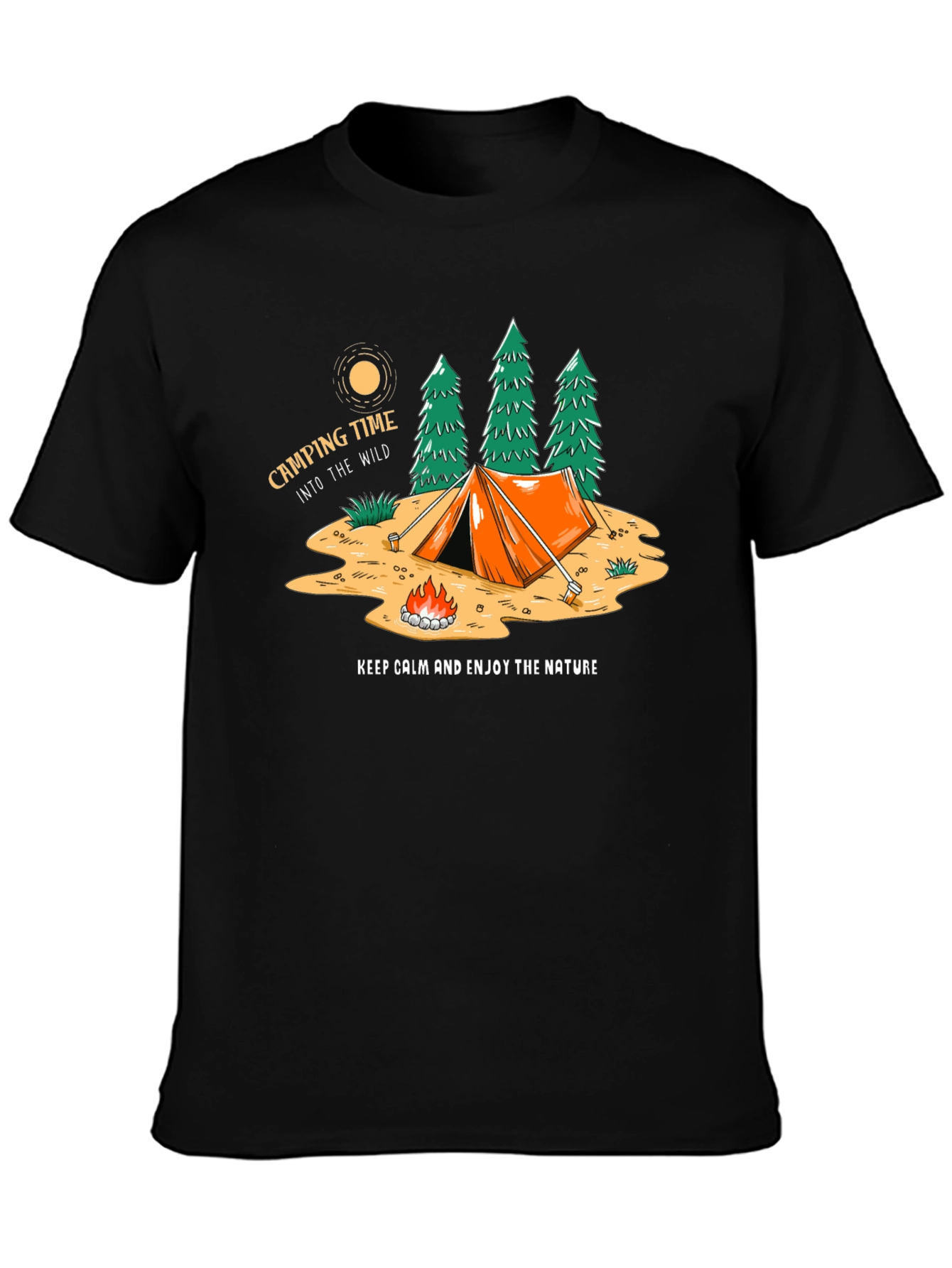 Black Camping Time Graphic Tee - Into the Wild view 3