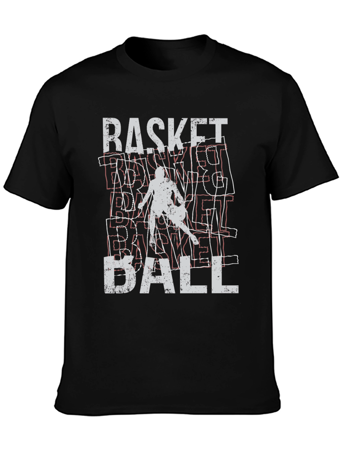 Black Basketball Graphic Tee - Stylish & Sporty view 3