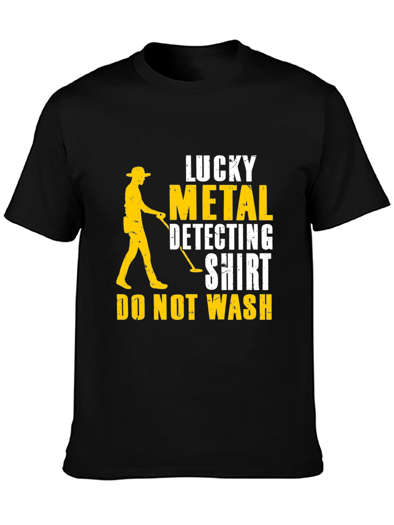 Black Lucky Metal Detecting Shirt - Men's Graphic Tee view 3