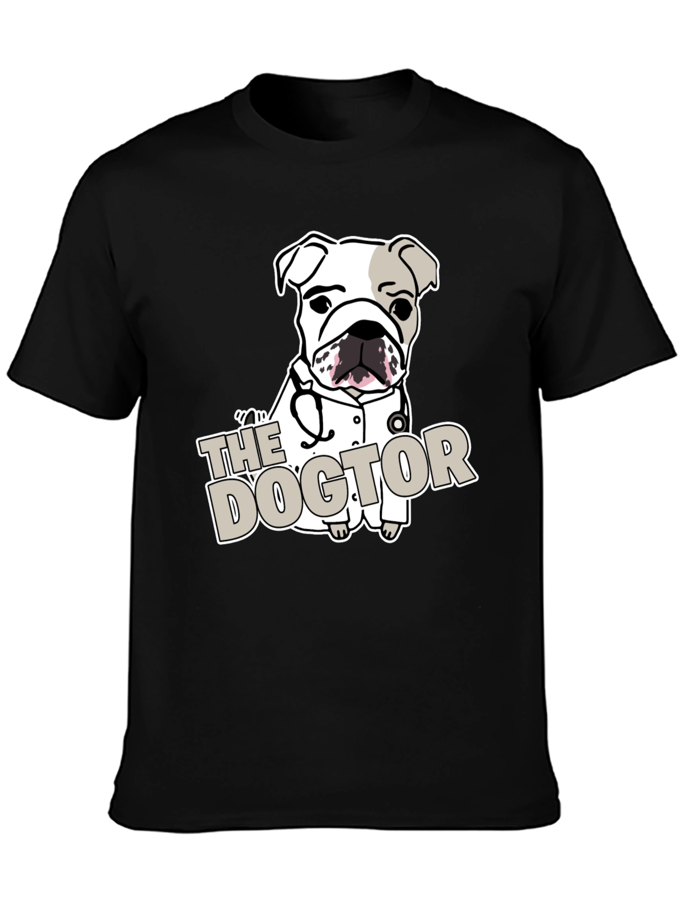 Black Dog Doctor T-Shirt: Cute Animal Lover Tee view 3