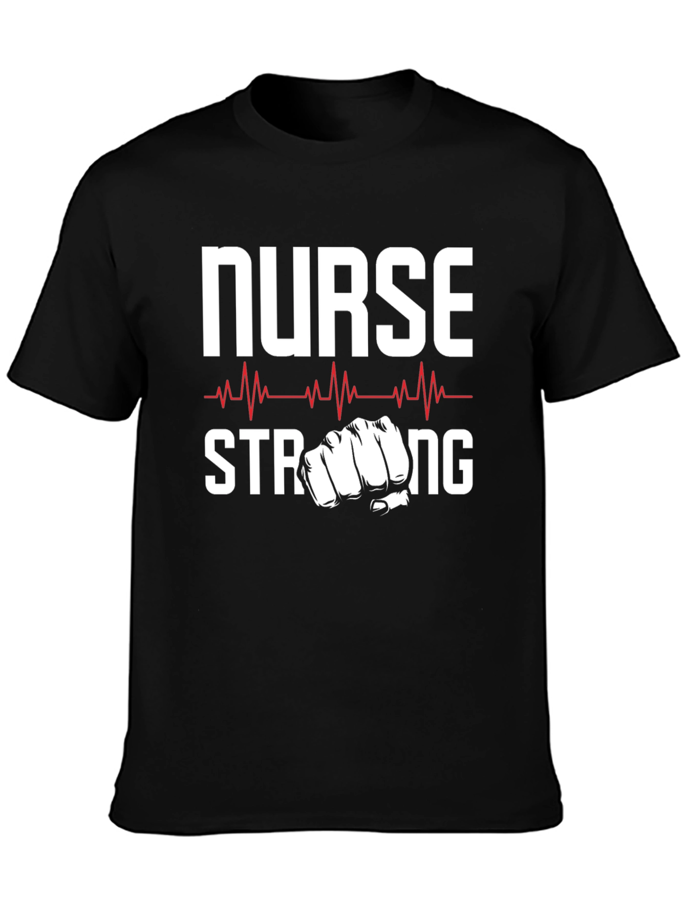 Black Nurse Strong Graphic Tee view 3