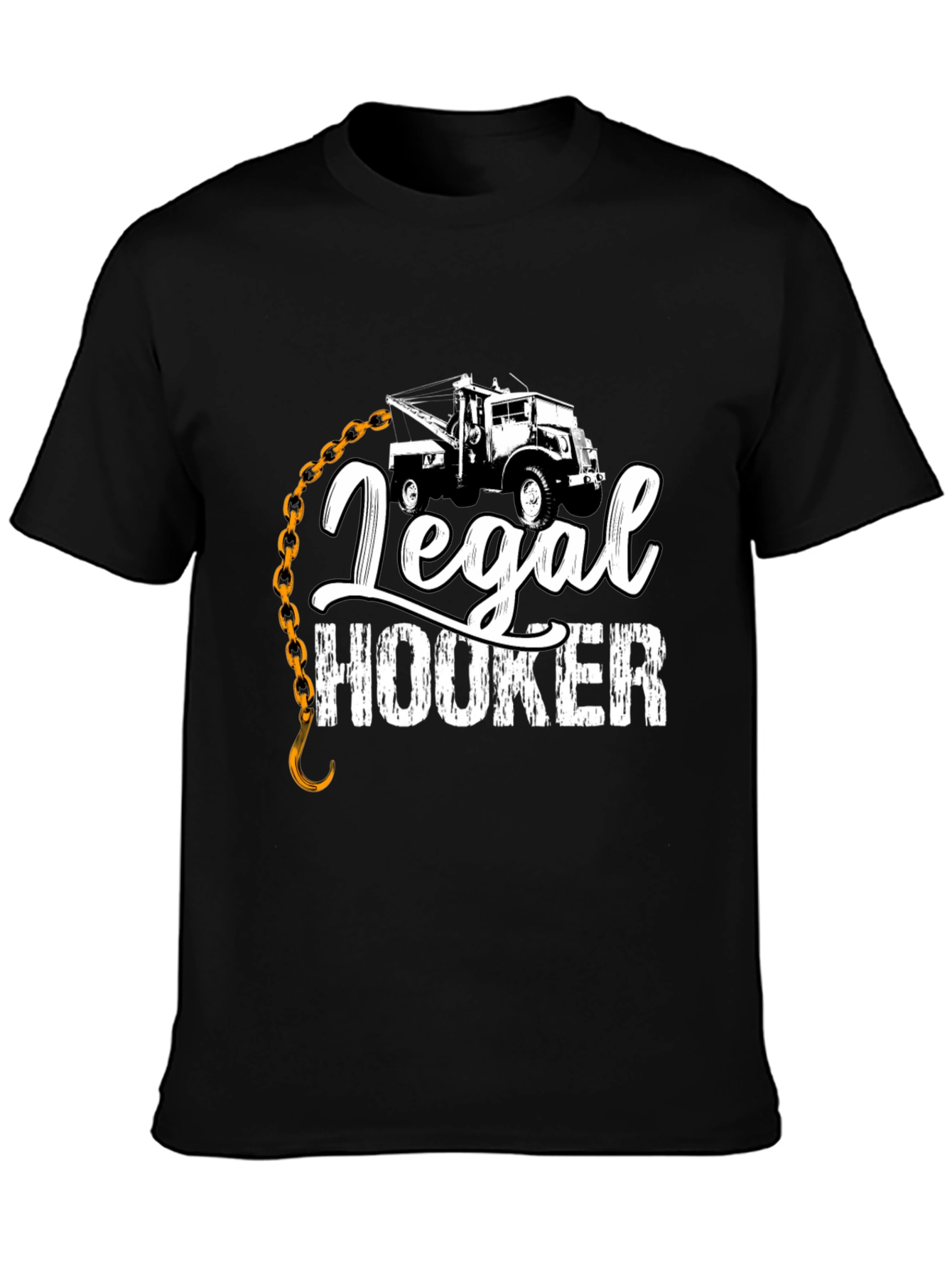 Black Legal Hooker T-Shirt Tow Truck Driver Gift view 3