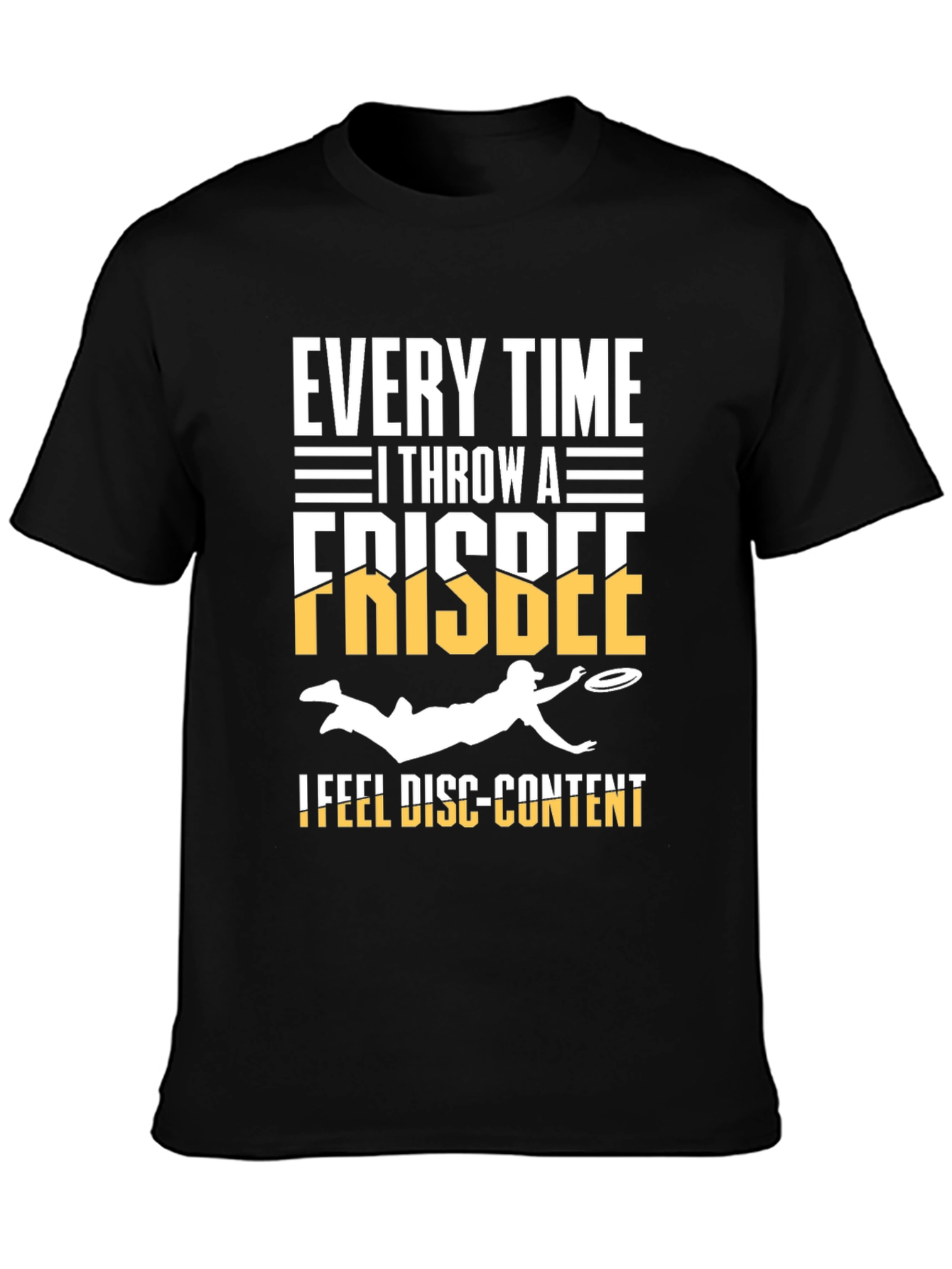 Black Funny Ultimate Frisbee T-Shirt view 3