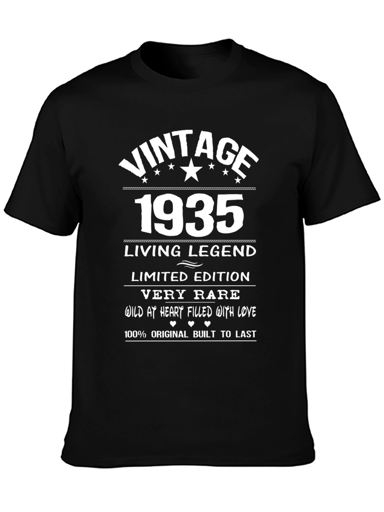 Black Vintage 1935 T-Shirt Living Legend Limited Edition view 3