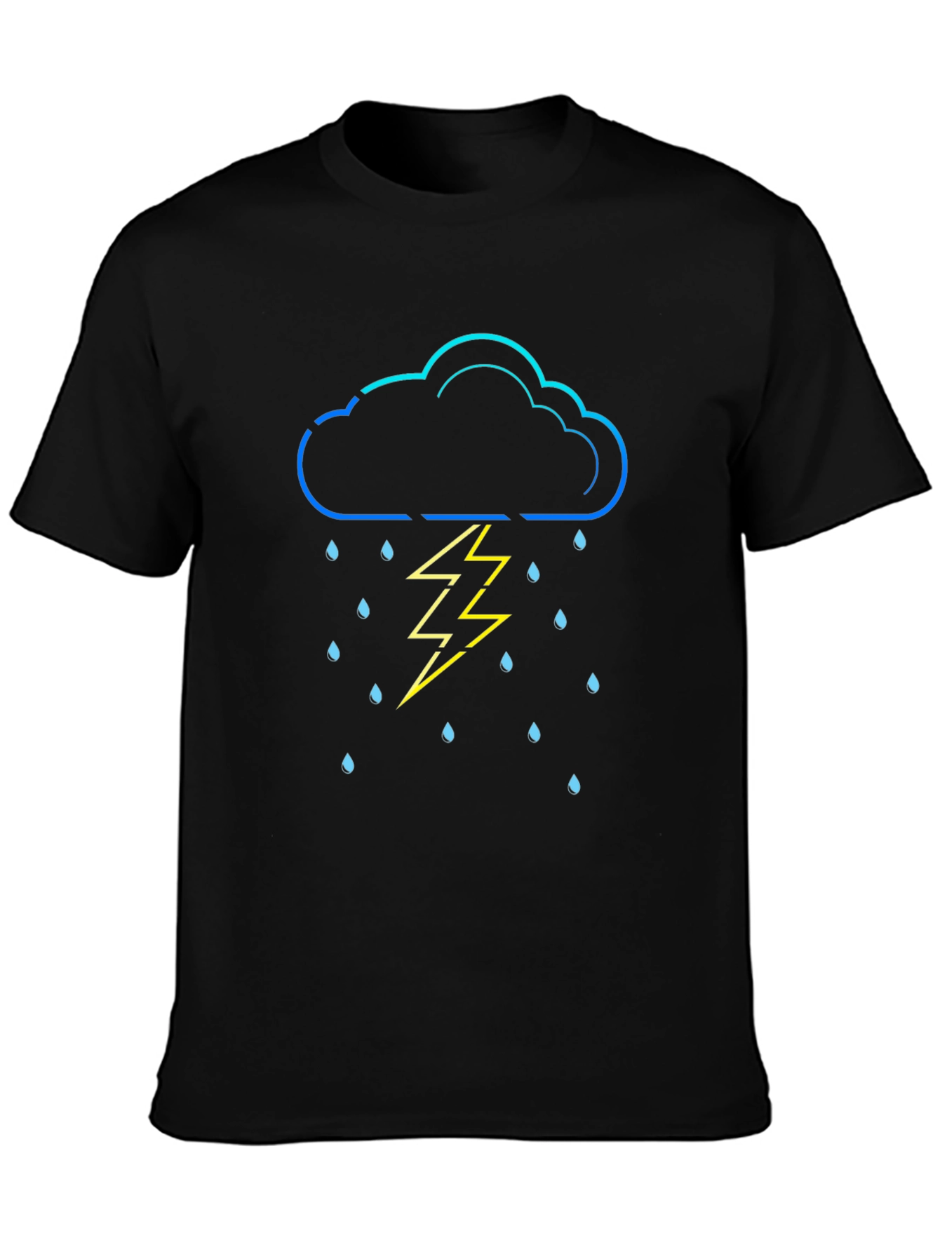 Black Stormy Weather Graphic Tee view 3