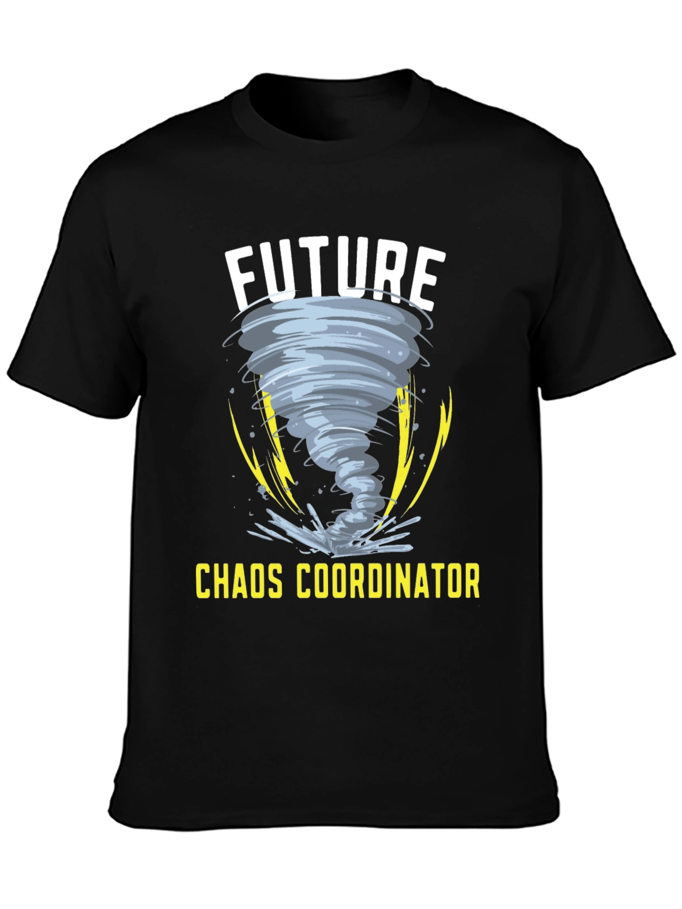 Black Future Chaos Coordinator Graphic T-Shirt view 3