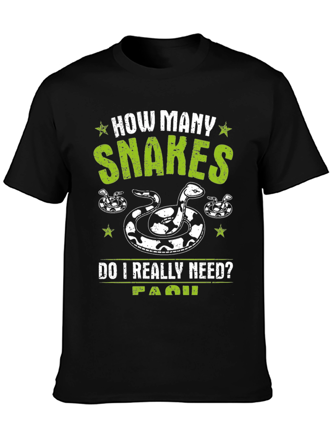 Black Snakes Graphic T-Shirt - Novelty Reptile Lover Tee view 3