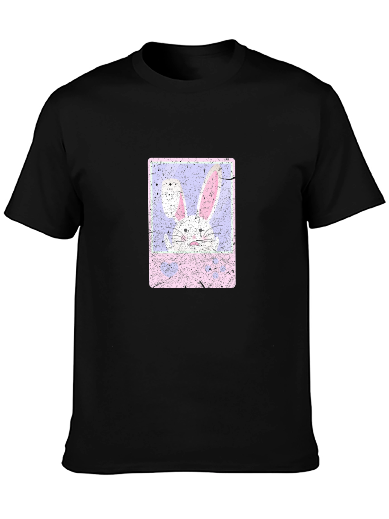 Black Easter Bunny Graphic Tee - Men's Black T-Shirt view 3