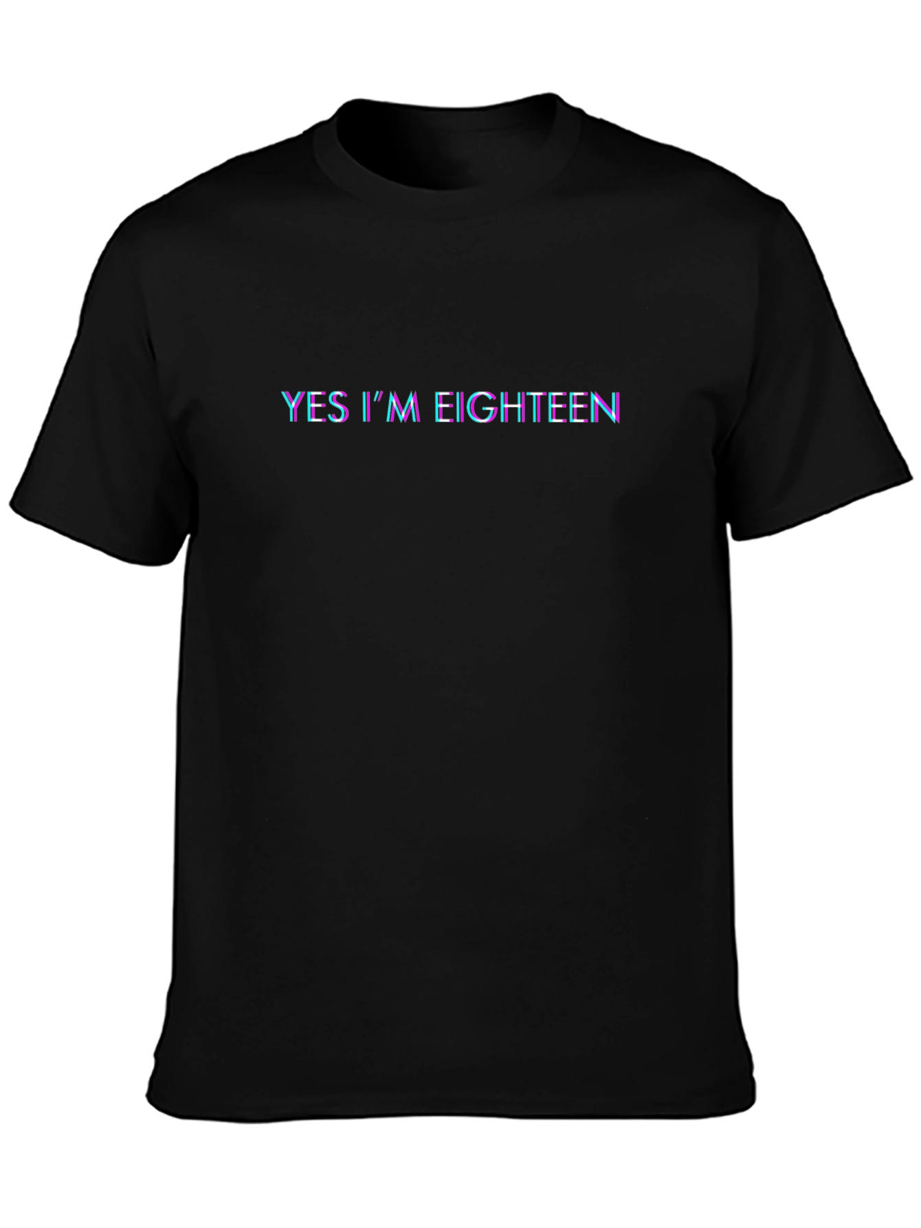 Black Yes I'm Eighteen Graphic T-Shirt view 3