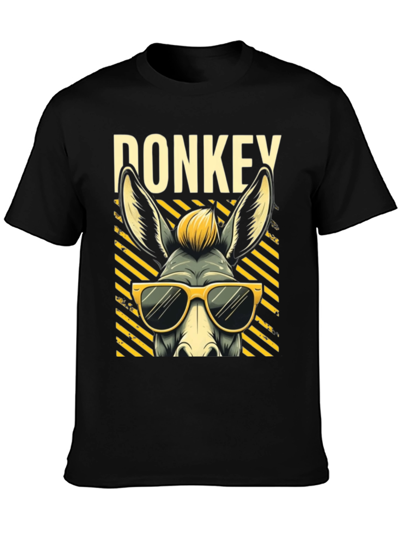 Black Cool Donkey T-Shirt - Fun Graphic Tee view 3