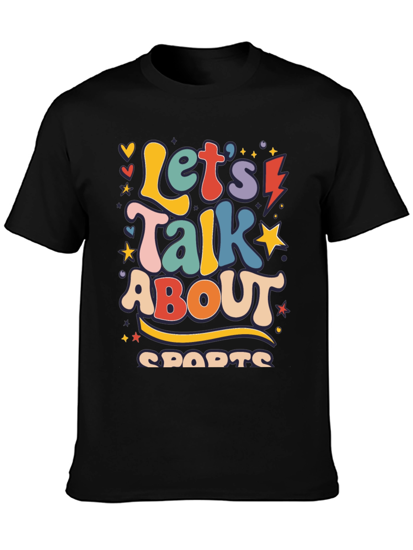 Retro Let's Talk About Sports Graphic Tee - 3