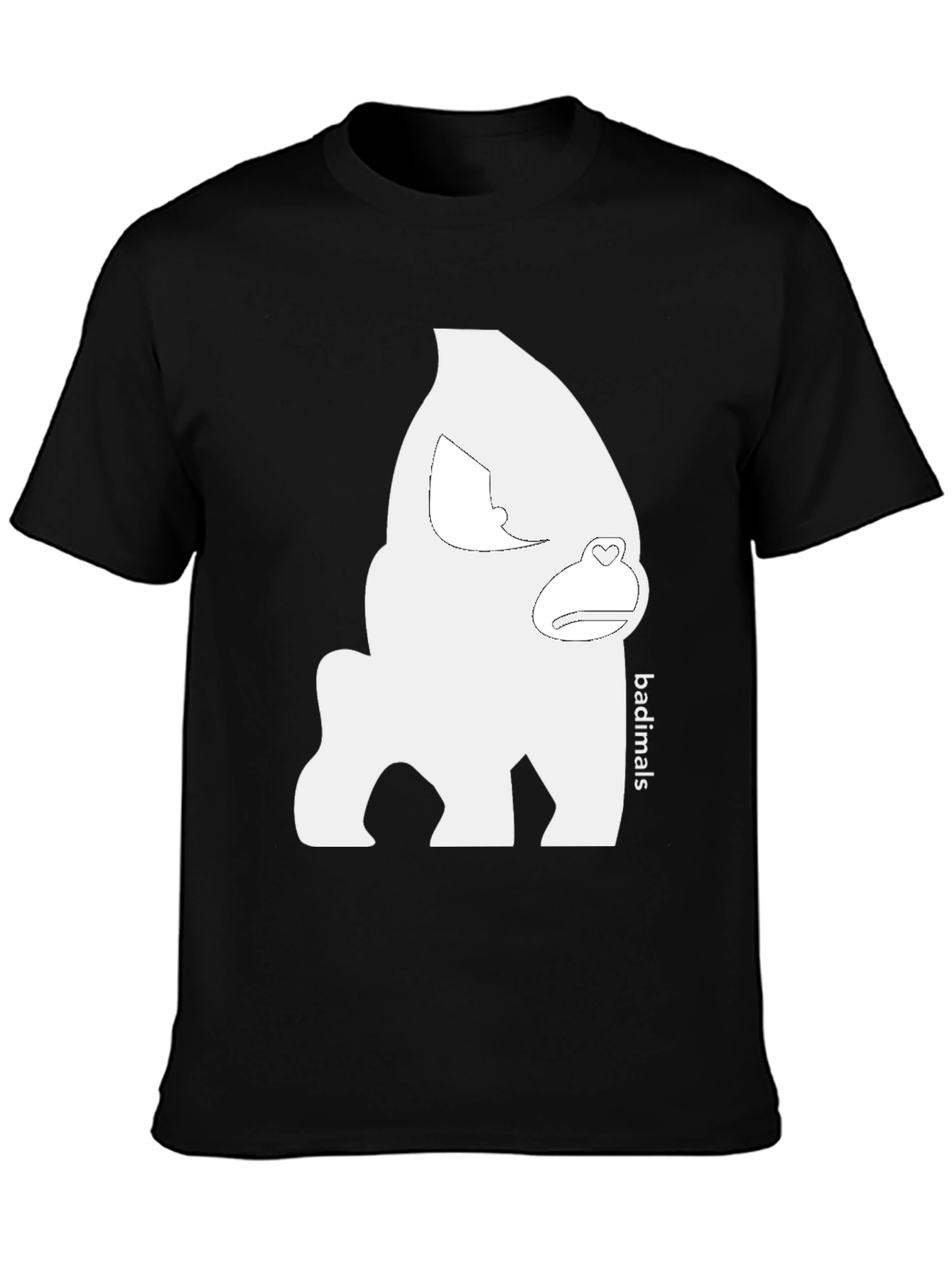 Black Badimals Gorilla Graphic Tee - Black view 3