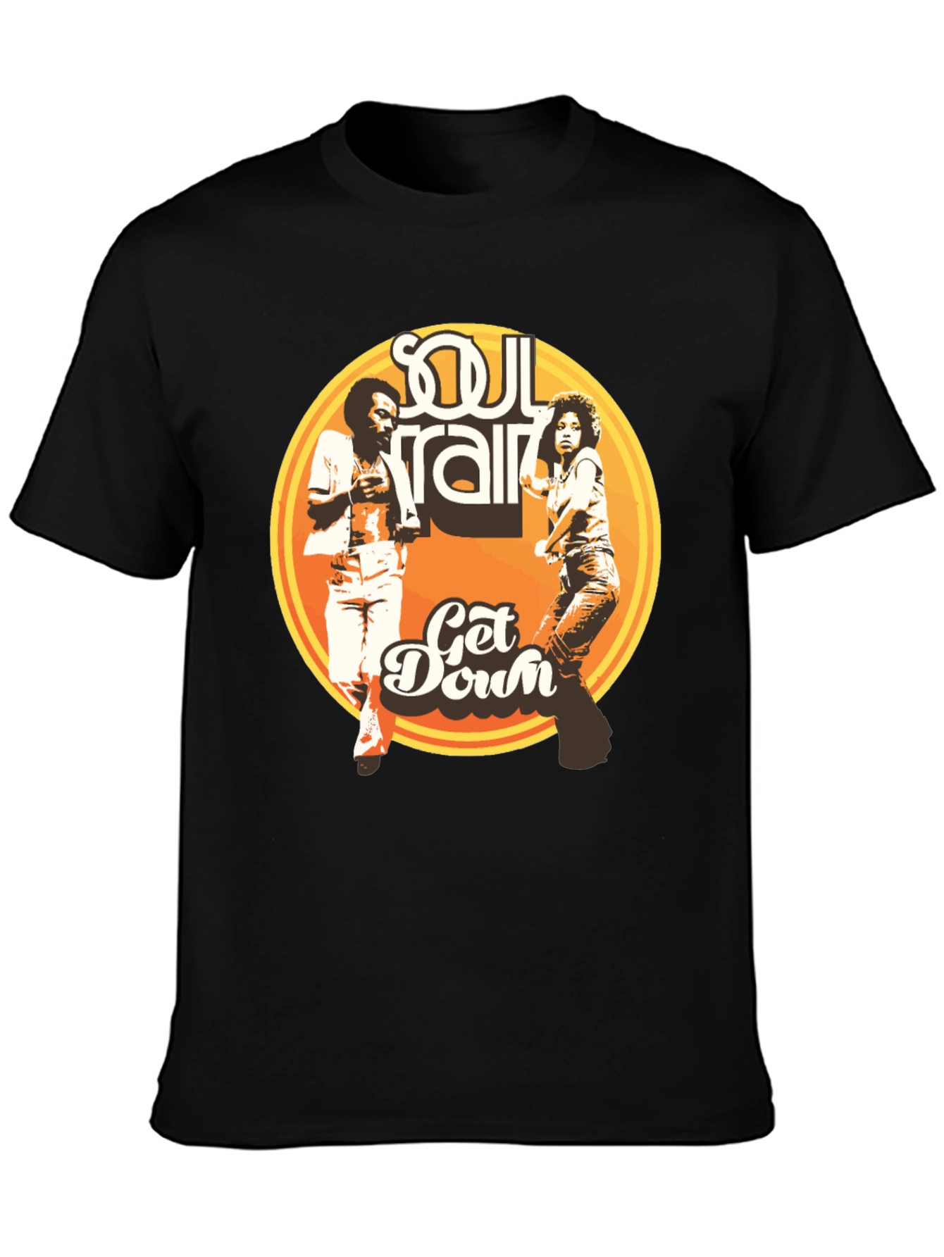 Black Soul Train Get Down Black T-Shirt view 3