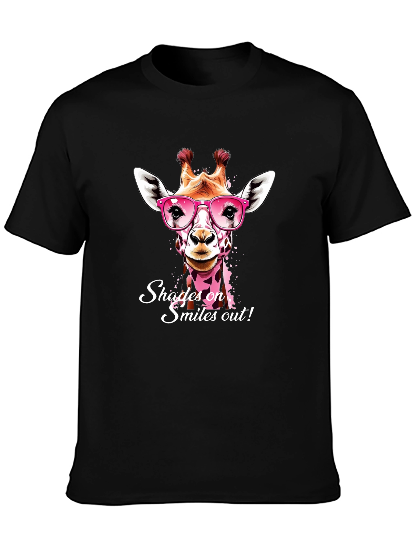 Black Giraffe Shades T-Shirt: Smiles On, Shades Out! view 3