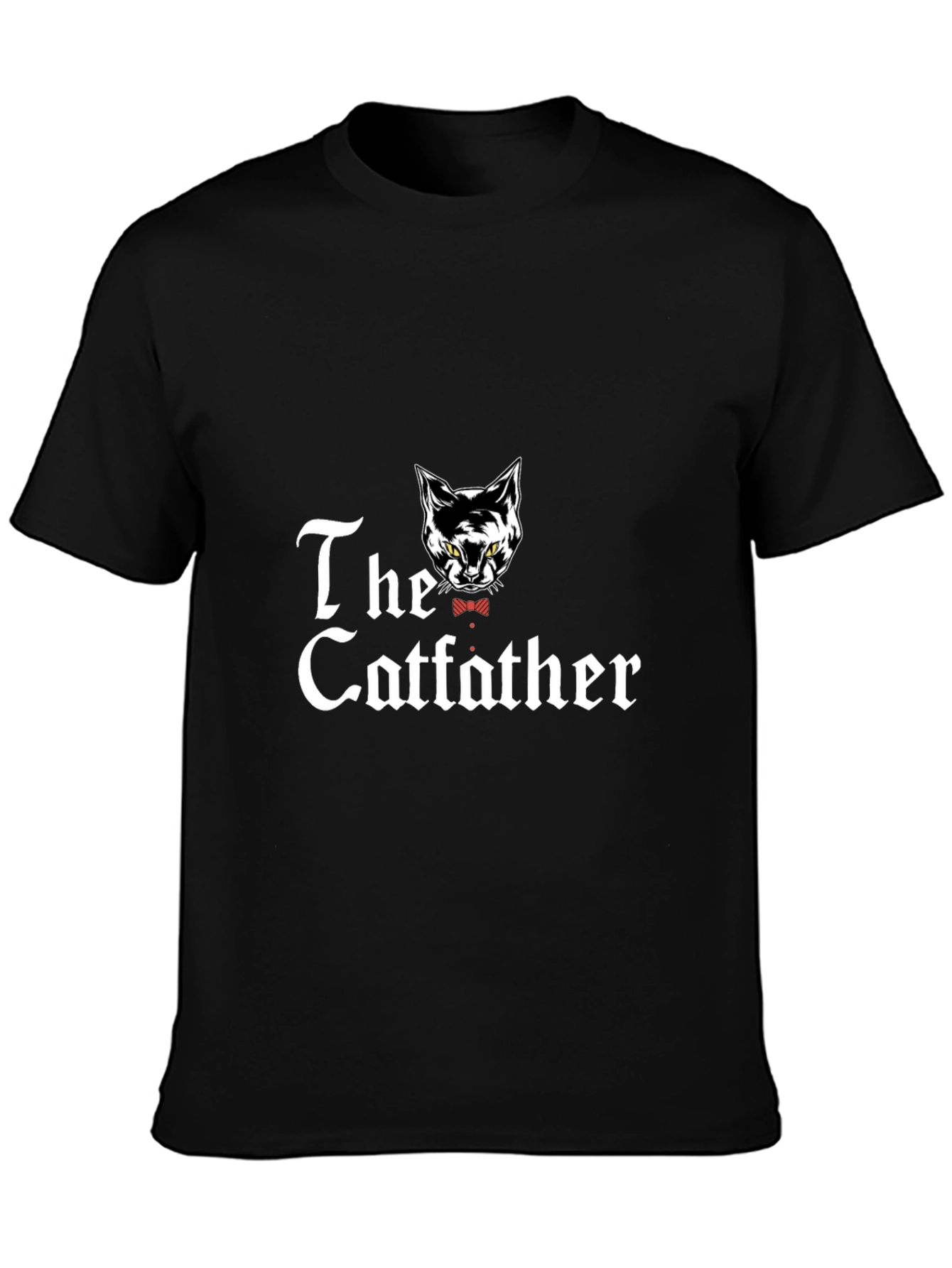 Black The Catfather T-Shirt -  Men's Black Tee view 3