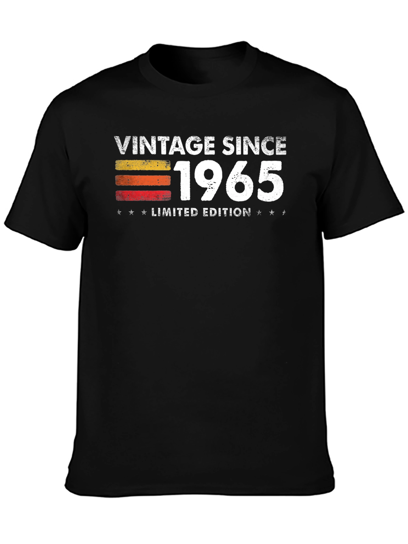 Black Vintage Since 1965 Limited Edition Black T-Shirt view 3
