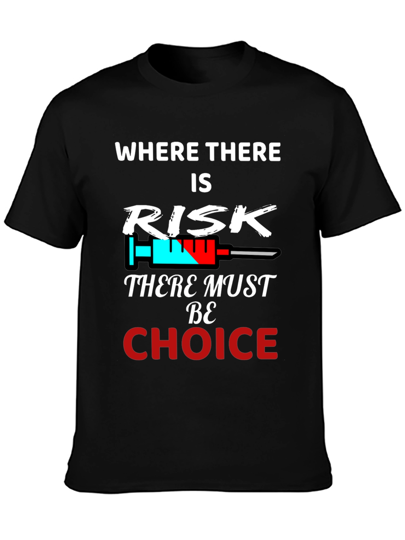 Black Risk & Choice Tee - Pro Freedom Graphic T-Shirt view 3
