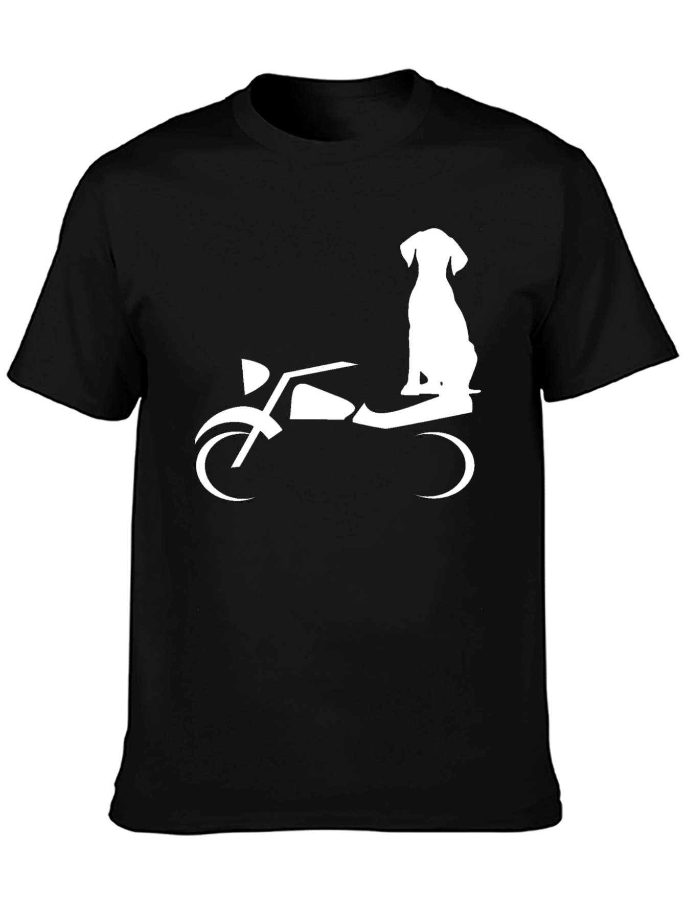 Black Dog on Motorcycle Graphic Tee view 3