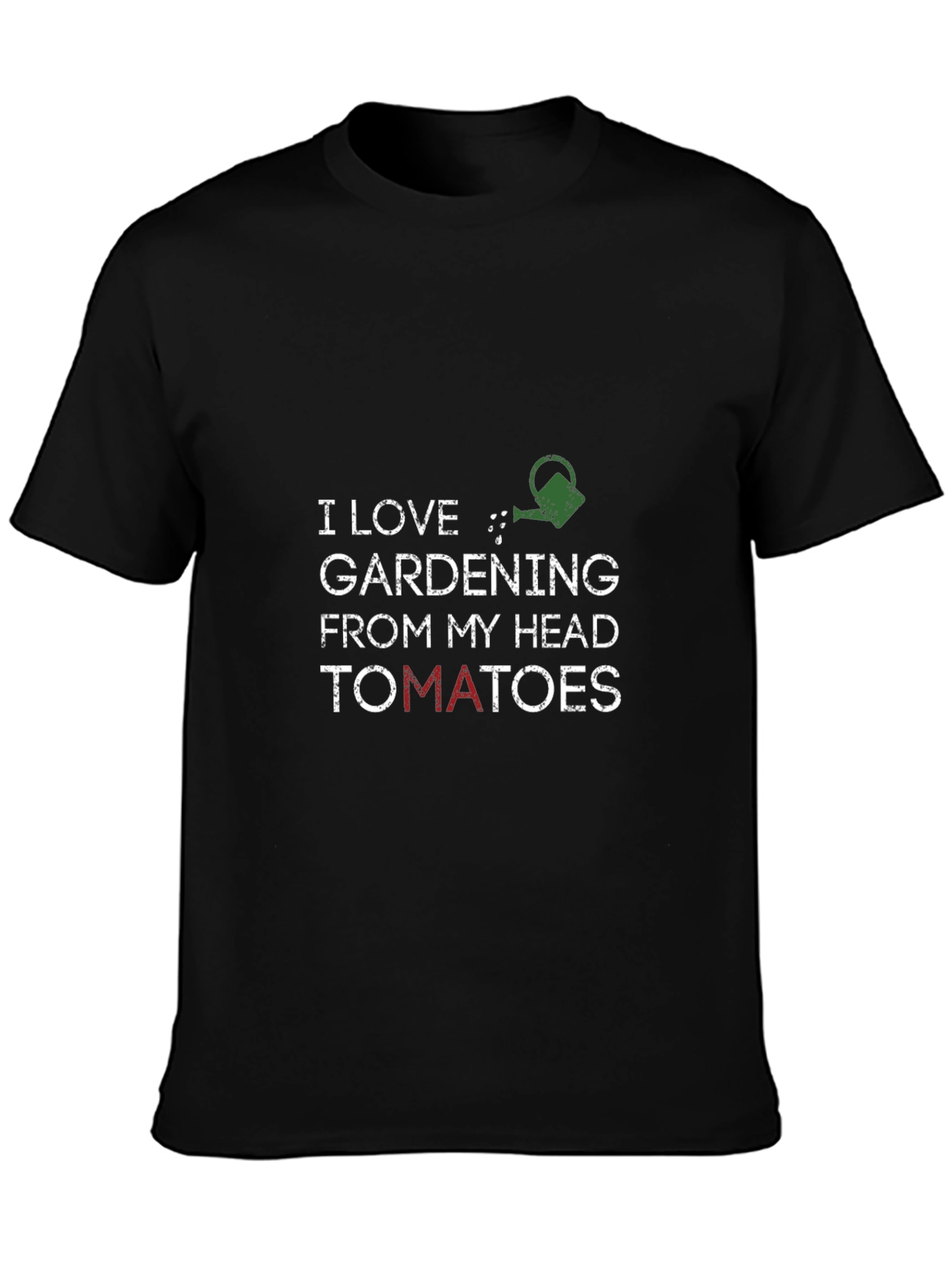Black I Love Gardening T-Shirt - Funny Gardener Tee view 3