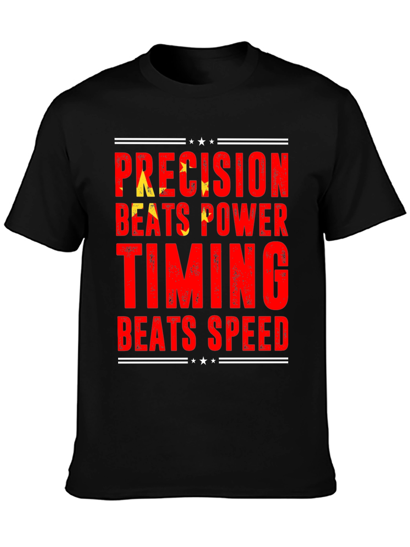 Black Precision Beats Power Timing Speed Tee view 3