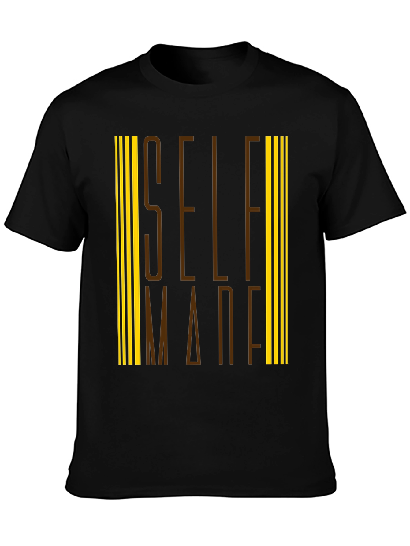 Black Self Made Graphic Tee - Black Cotton Blend view 3