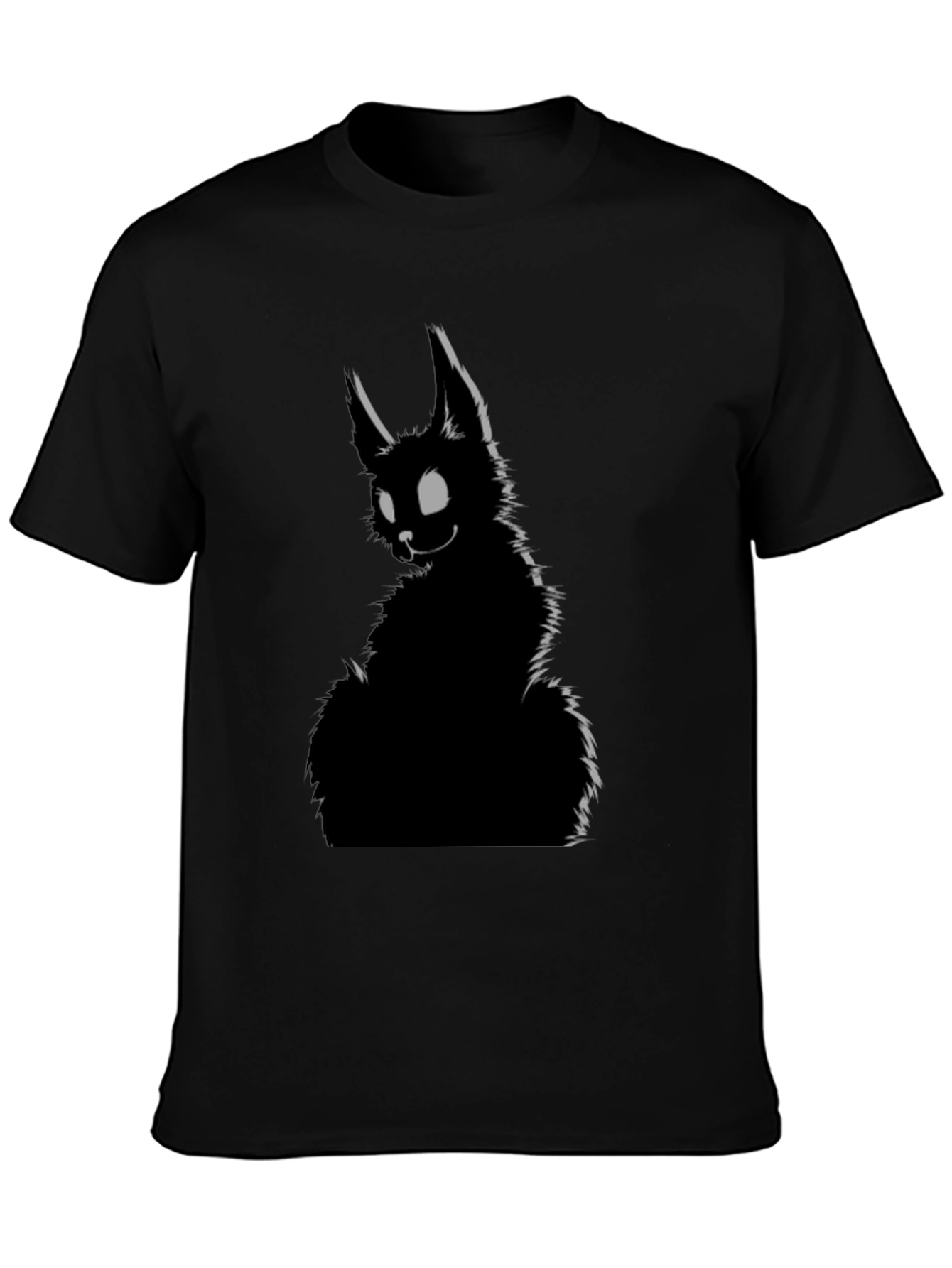 Black Black Cat Graphic T-Shirt - Men's Casual Tee view 3