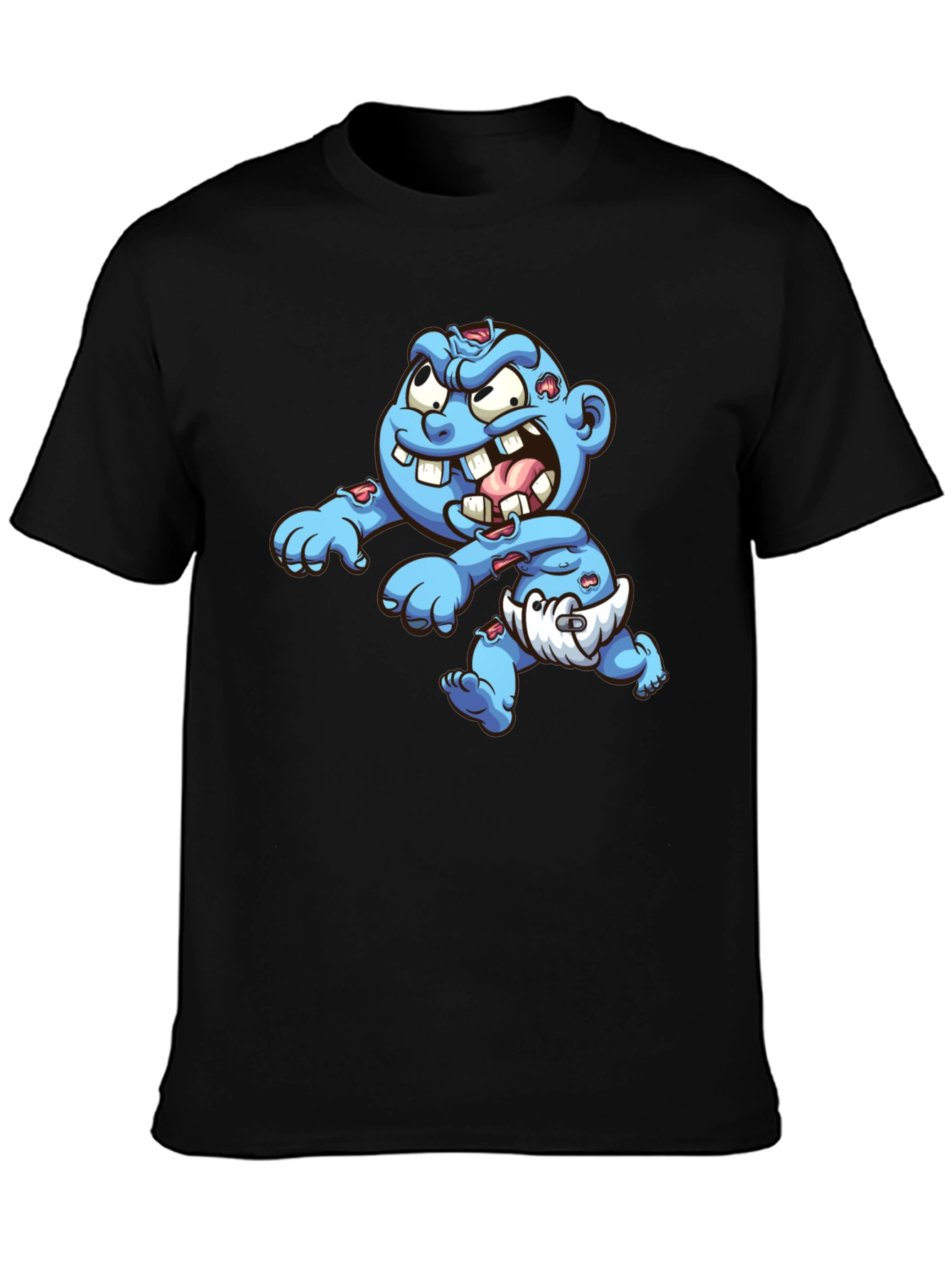 Black Zombie Baby T-Shirt - Black view 3