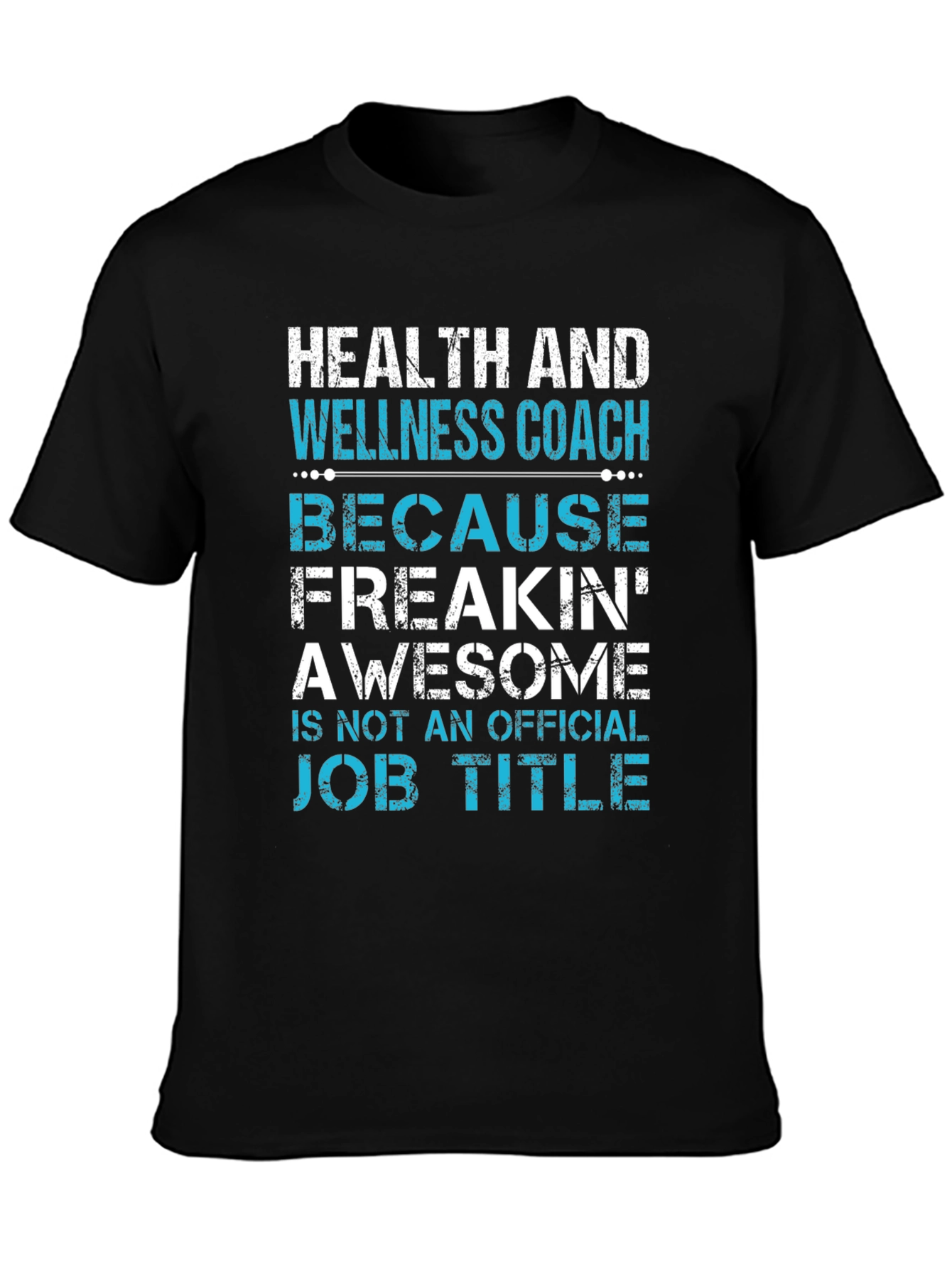 Black Health and Wellness Coach T-Shirt Funny Job Title Tee view 3