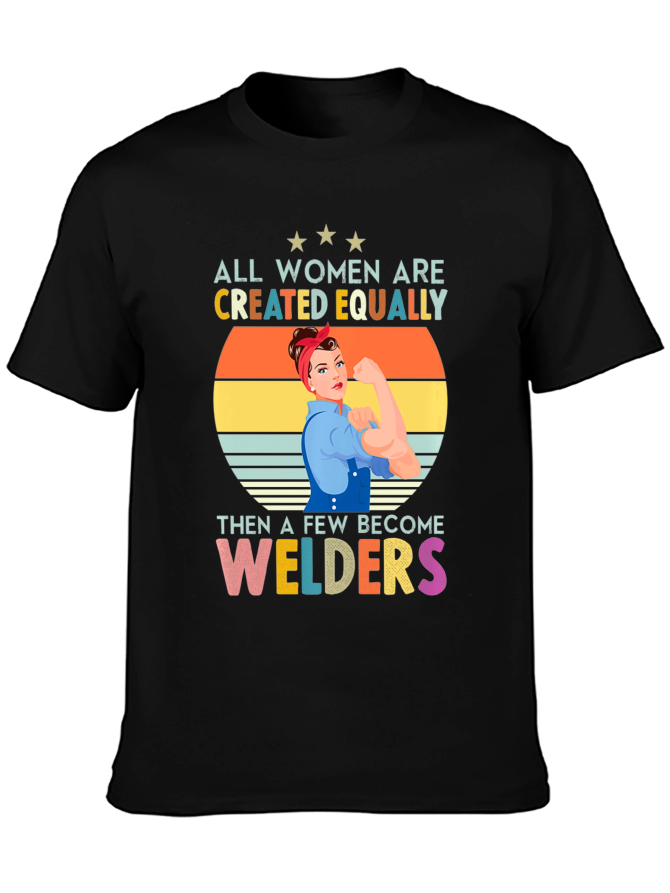Black Empowered Women Welders T-Shirt view 3