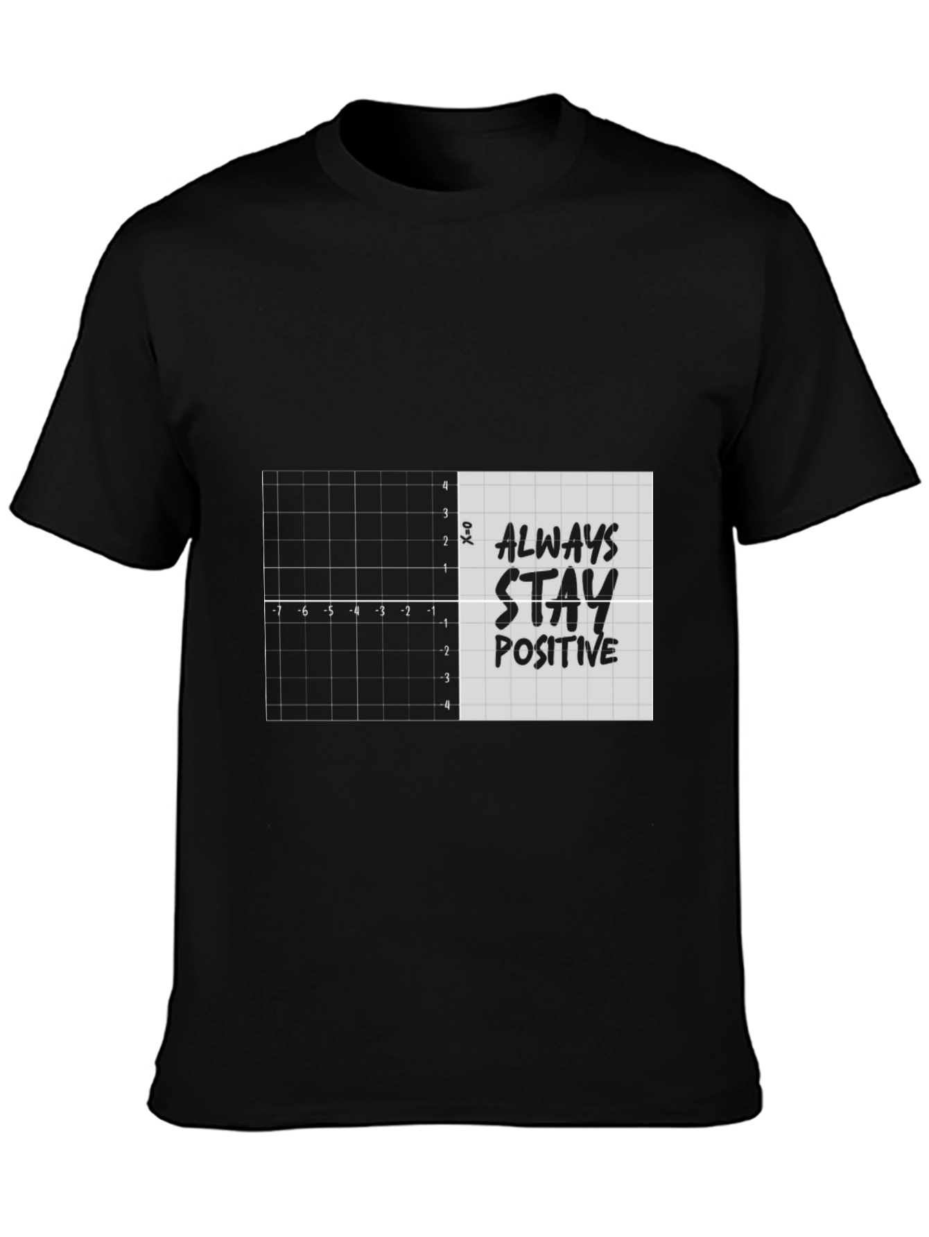 Black Stay Positive Graph T-Shirt view 3