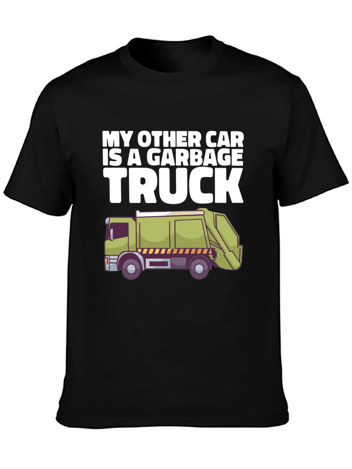 Black Garbage Truck T-Shirt - Funny Car Alternative Tee view 3