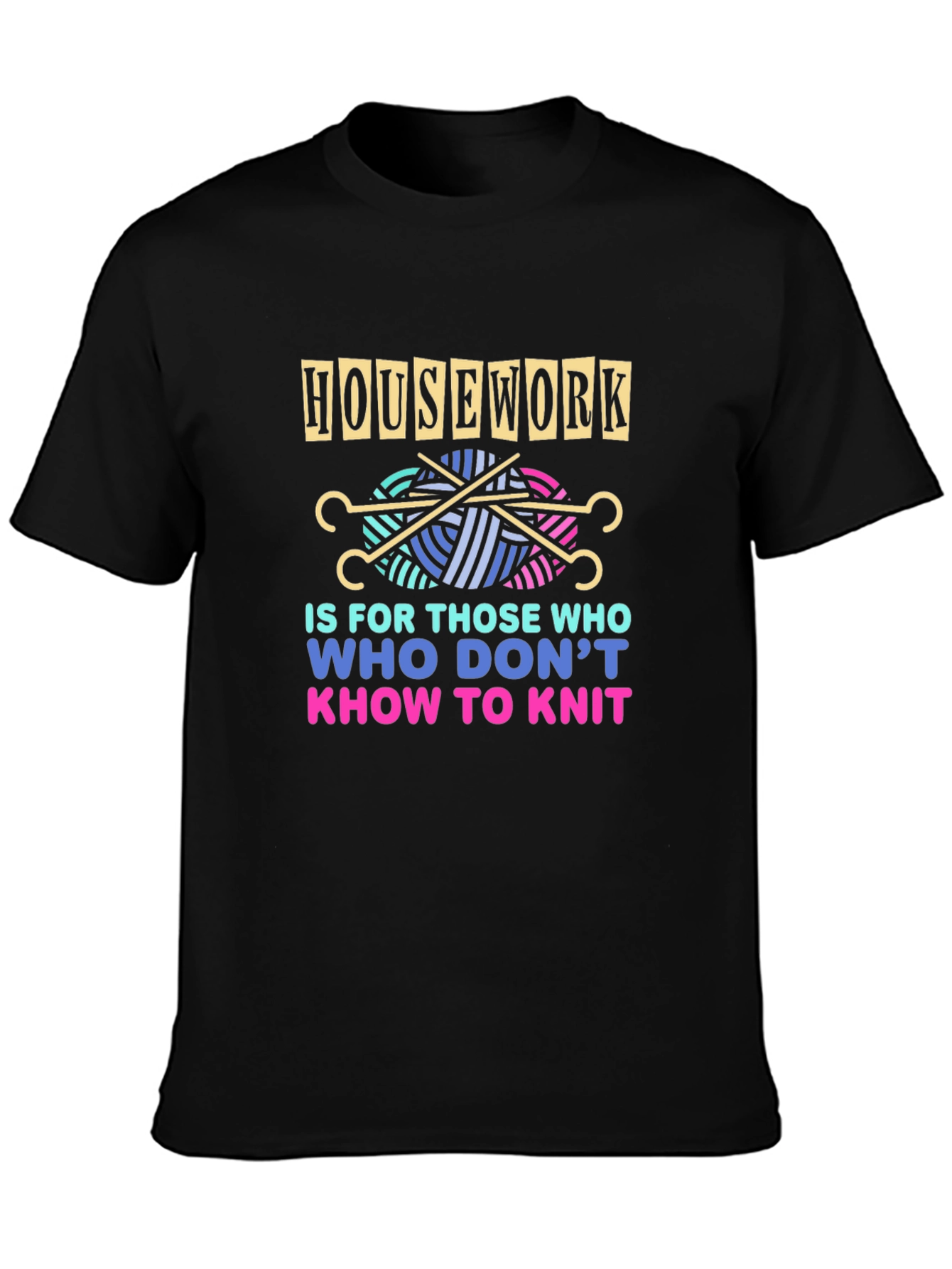Black Housework Knit T-Shirt view 3