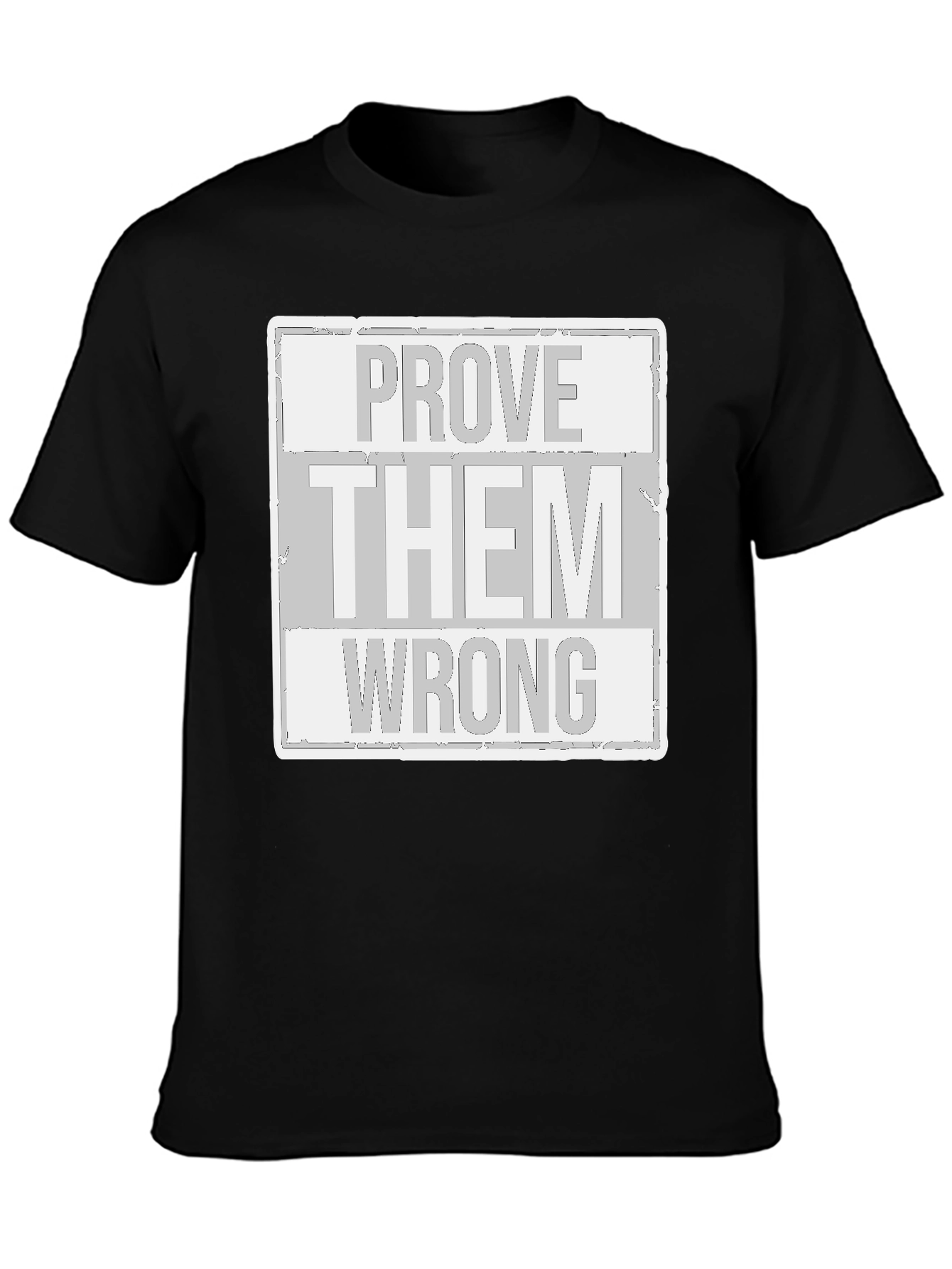 Black Prove Them Wrong Graphic Tee - Black Cotton Casual Shirt view 3