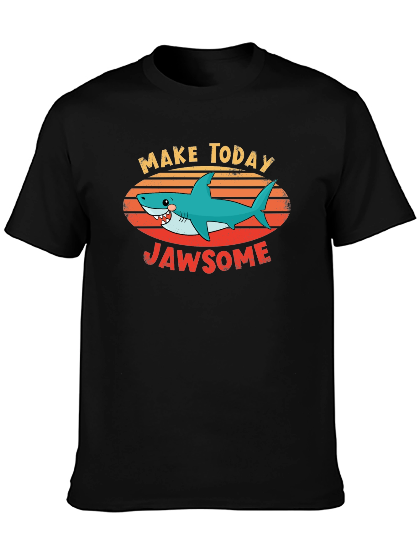 Black Jawsome Shark Graphic T-Shirt view 3